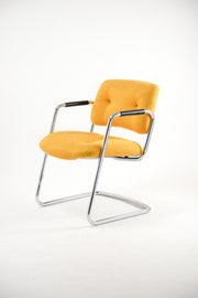 Yellow Fabric Armchair / イエローファブリックアームチェア