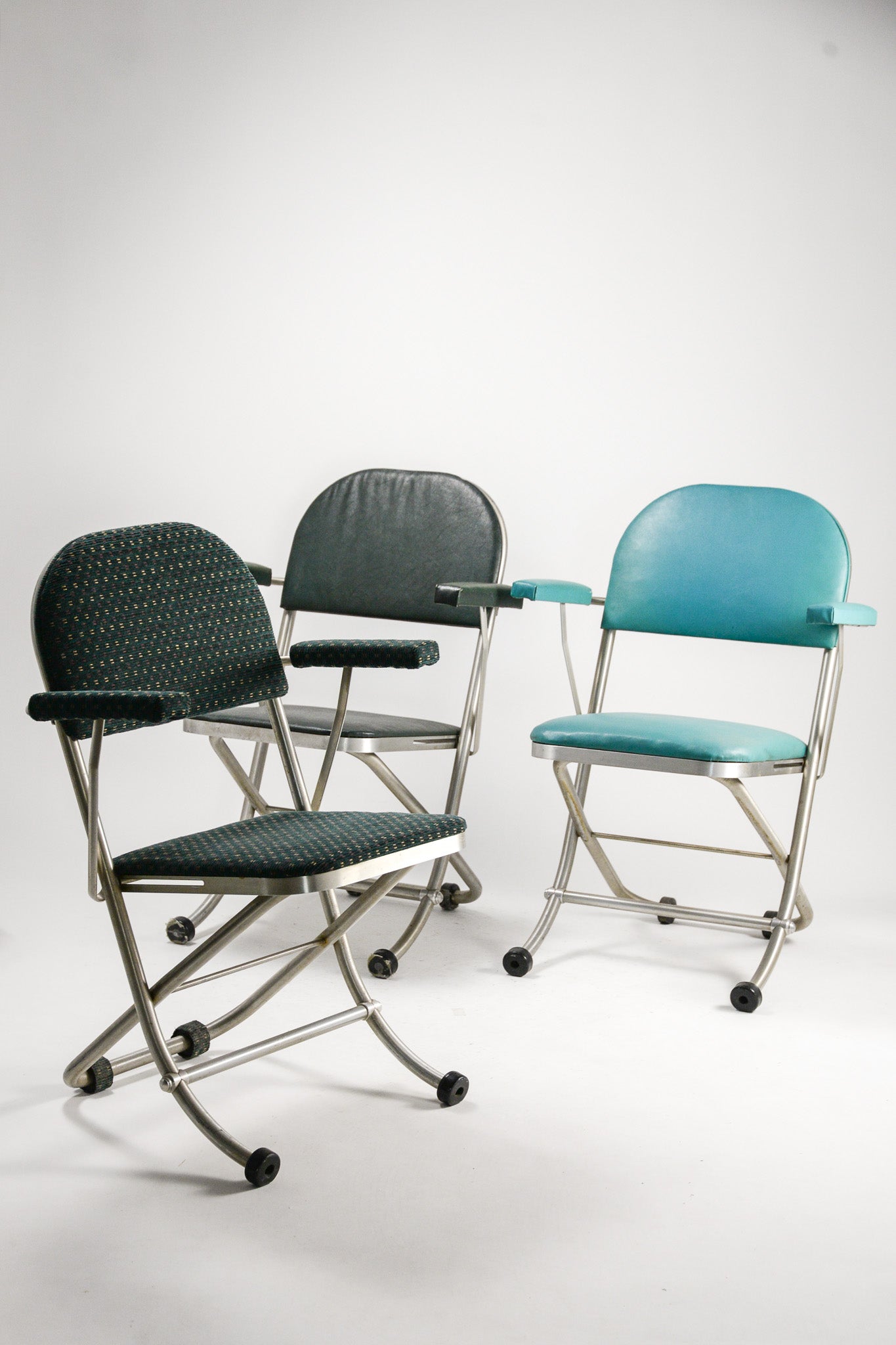 Patterned Fabric Folding Chair / 柄ファブリック 折りたたみイス