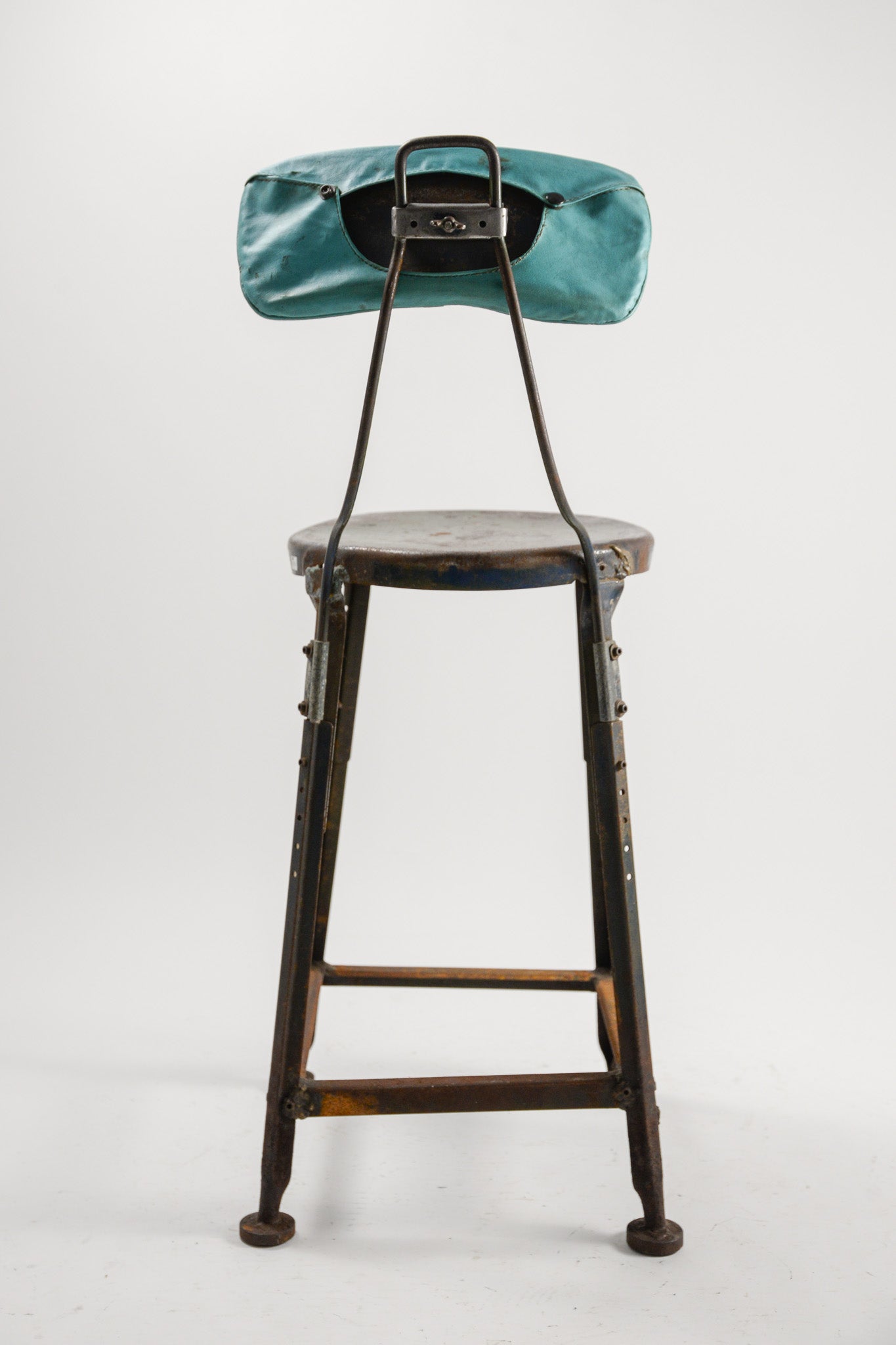 Vintage Industrial Stool with Adjustable Backrest / ヴィンテージ インダストリアル スツール（バックレスト付）