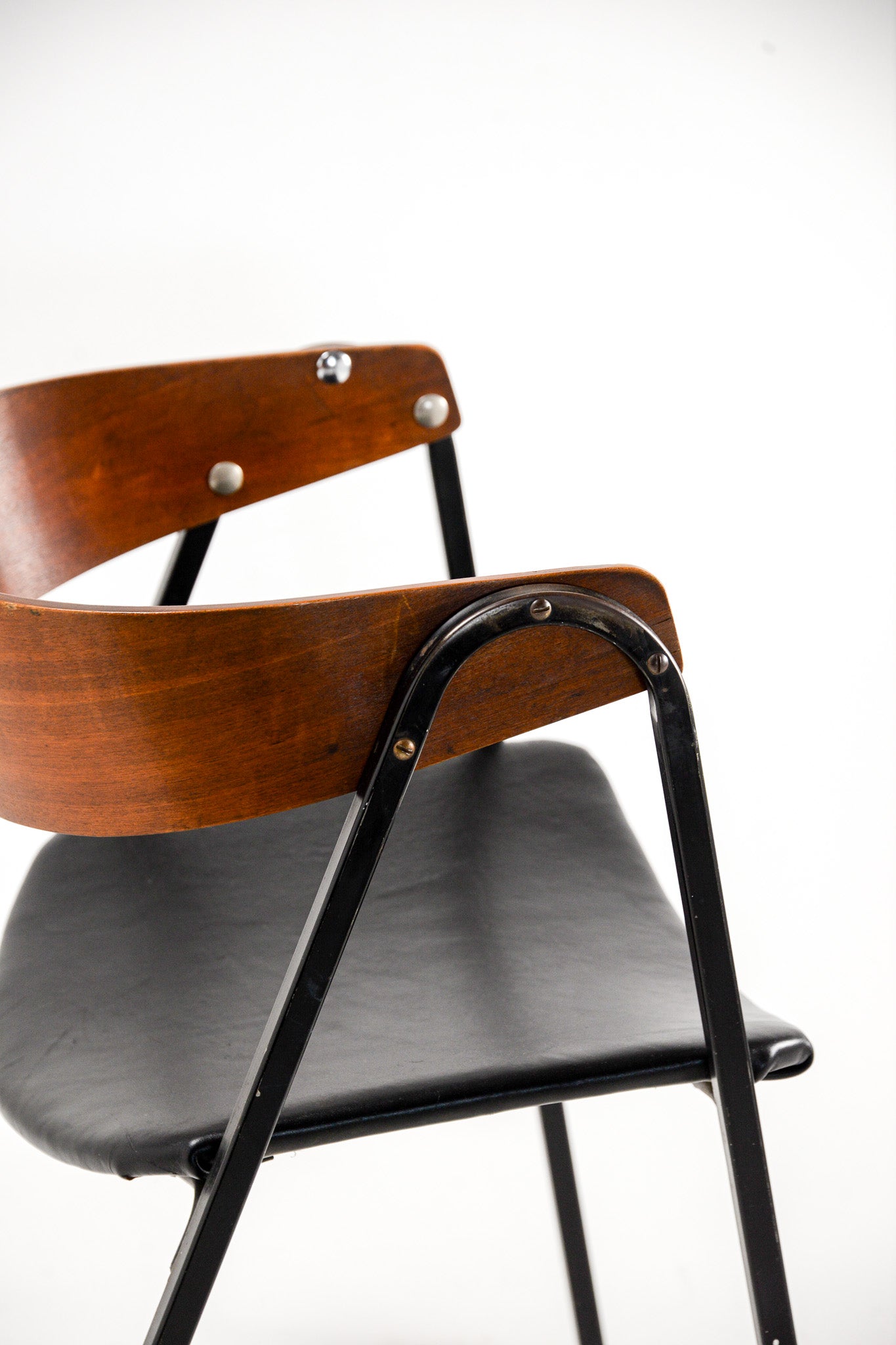 Leather Wood and Metal Chair / レザー×木×メタルチェア