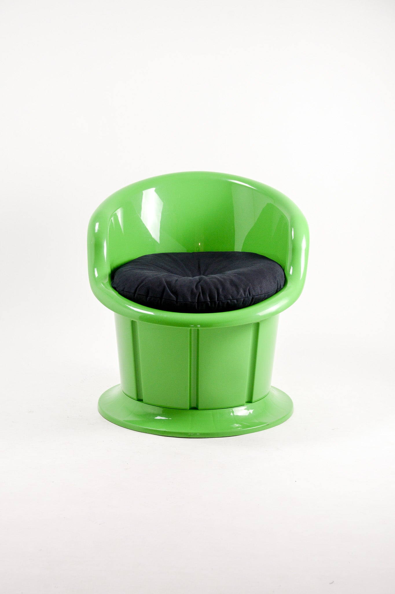 Black Fabric Green Chair / 黒ファブリックグリーンチェア