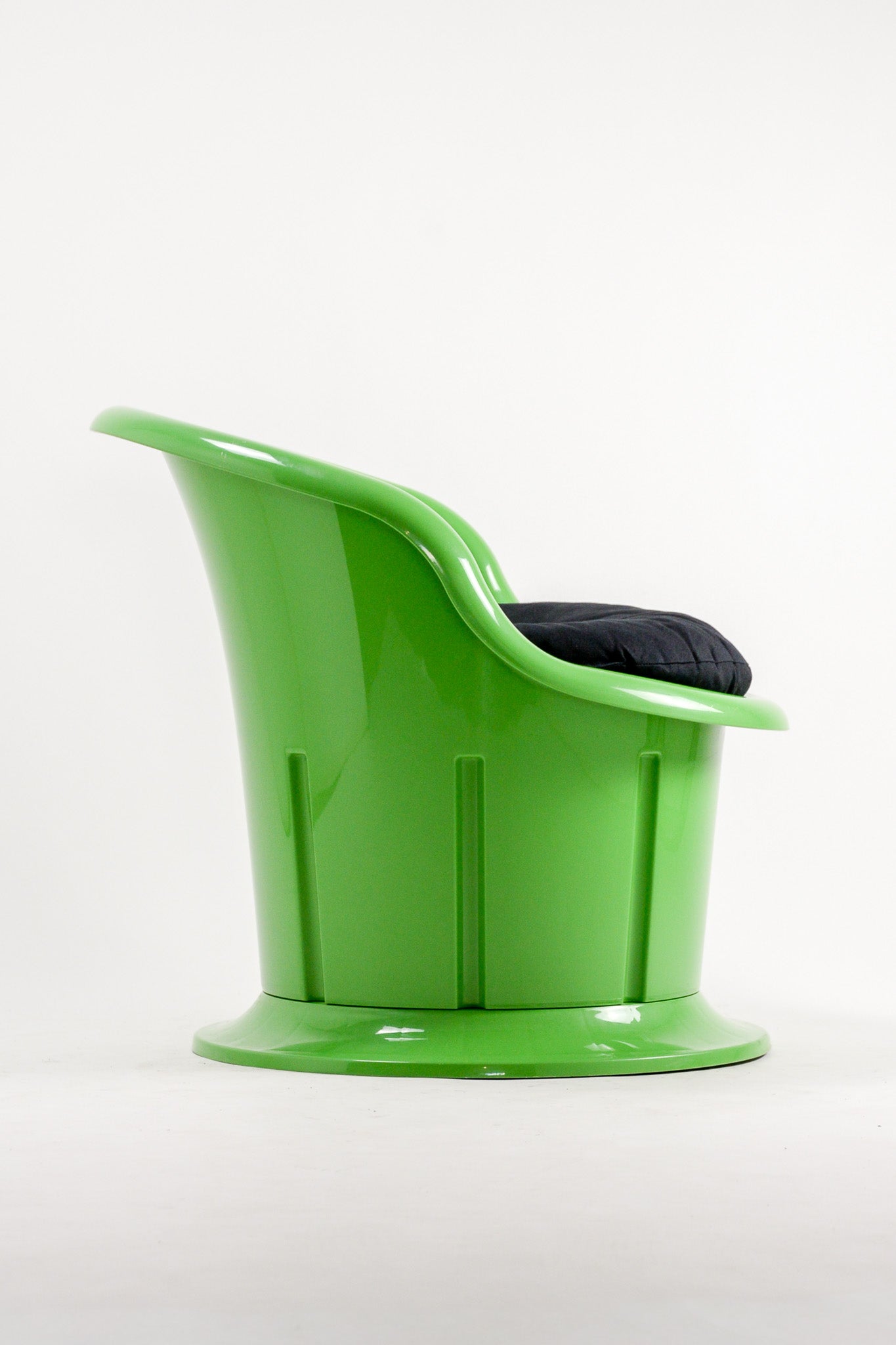 Black Fabric Green Chair / 黒ファブリックグリーンチェア