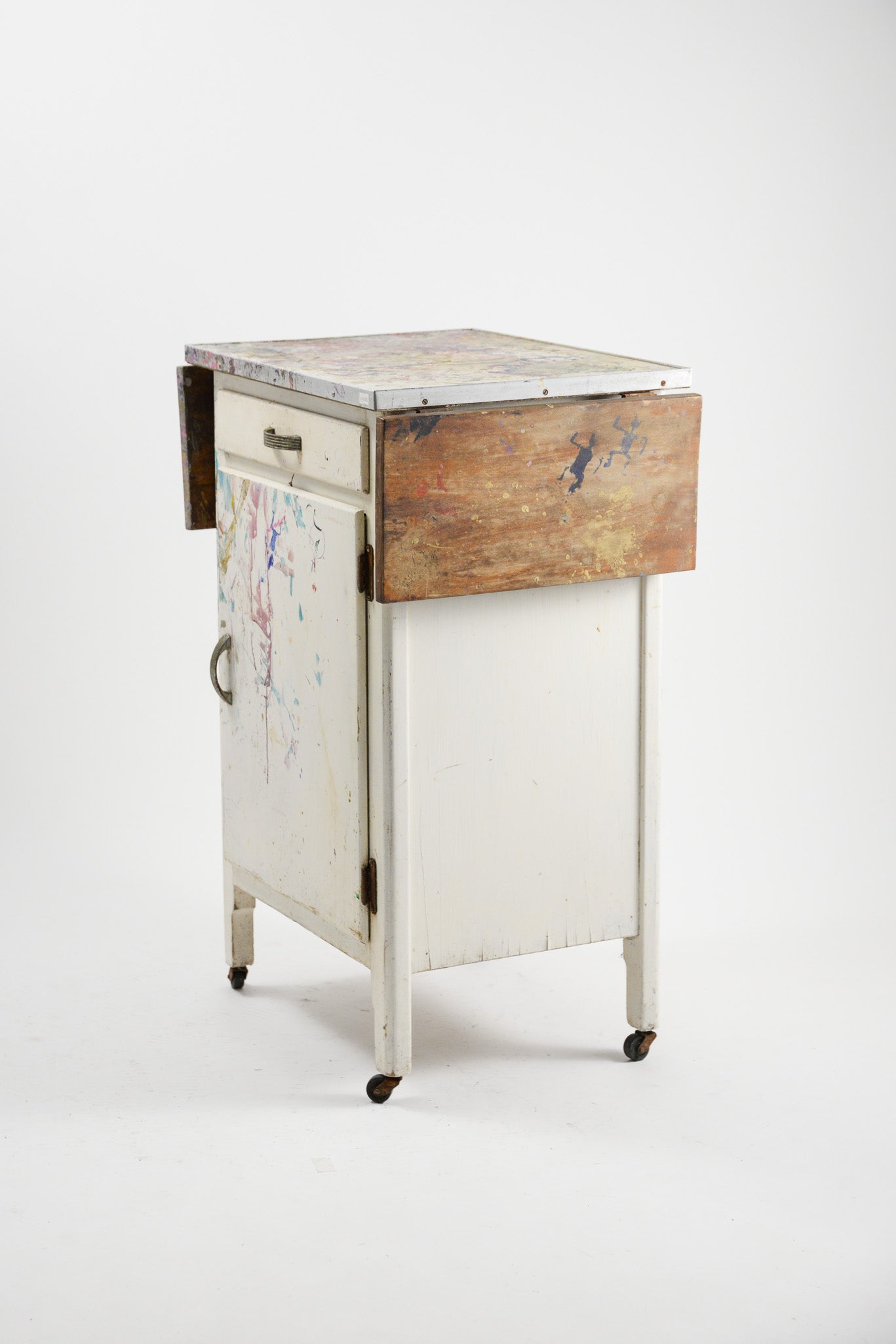 Vintage Atelier Kitchen Cabinet with Drop-leaf Panels / ヴィンテージ アトリエキッチンキャビネット（ドロップリーフパネル付き）