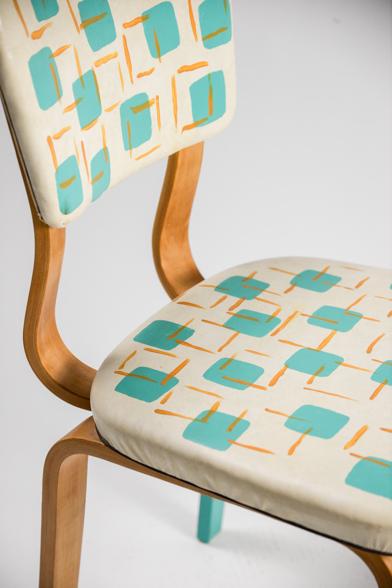 Vintage Geometric Pattern Bentwood Chair / ヴィンテージ 幾何学模様 ベントウッドチェア