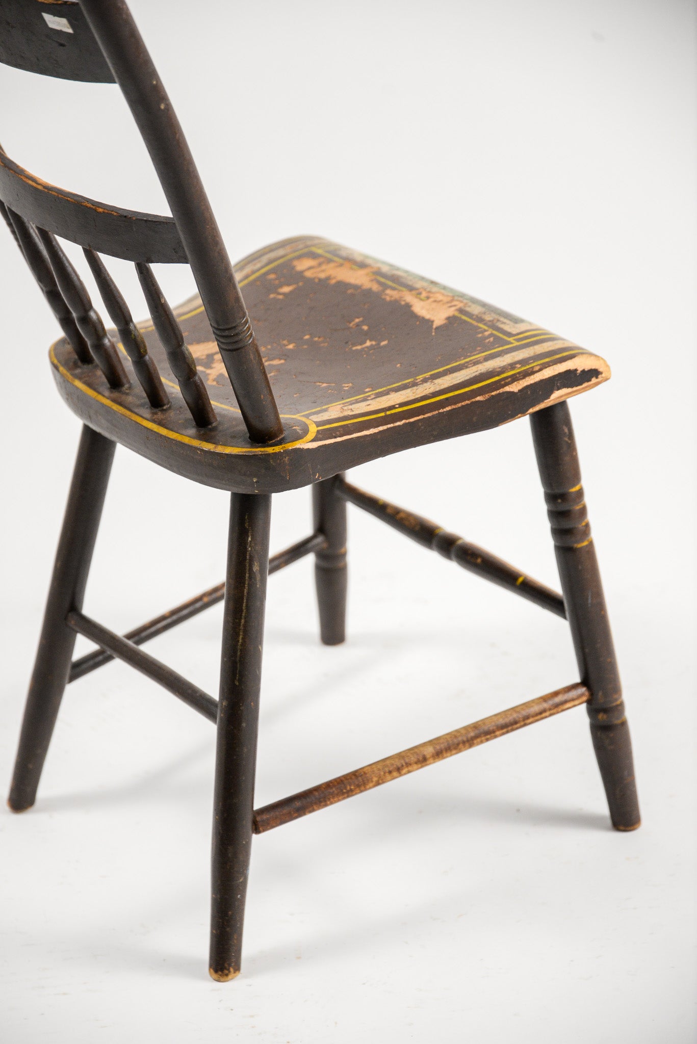 Antique Hand-Painted Spindle Chair / アンティーク ハンドペイント スピンドルチェア