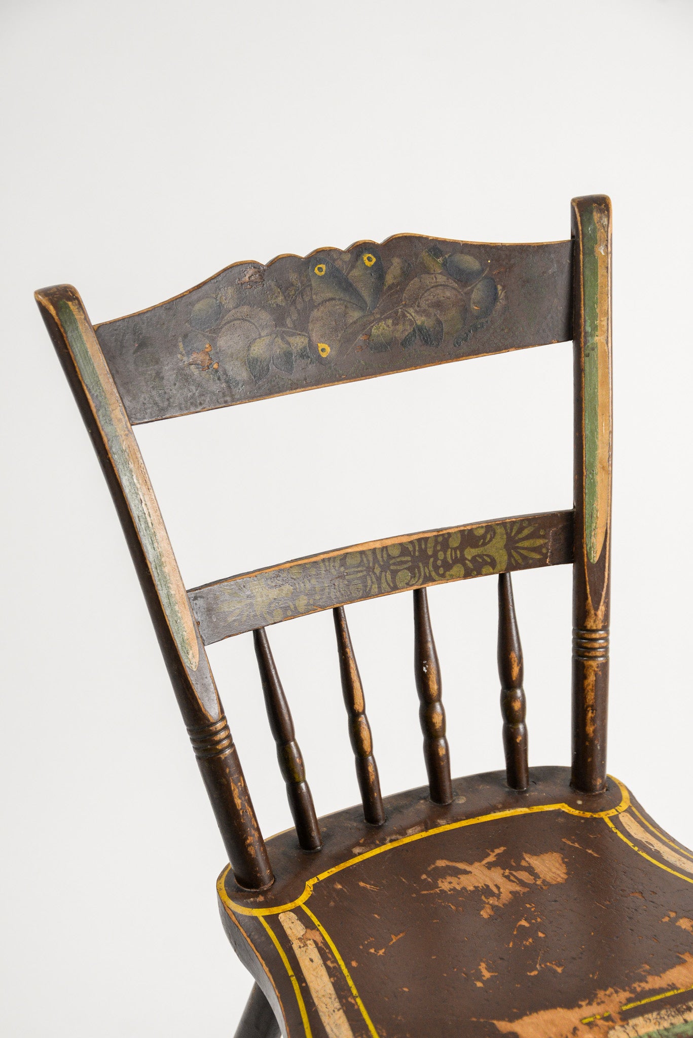 Antique Hand-Painted Spindle Chair / アンティーク ハンドペイント スピンドルチェア