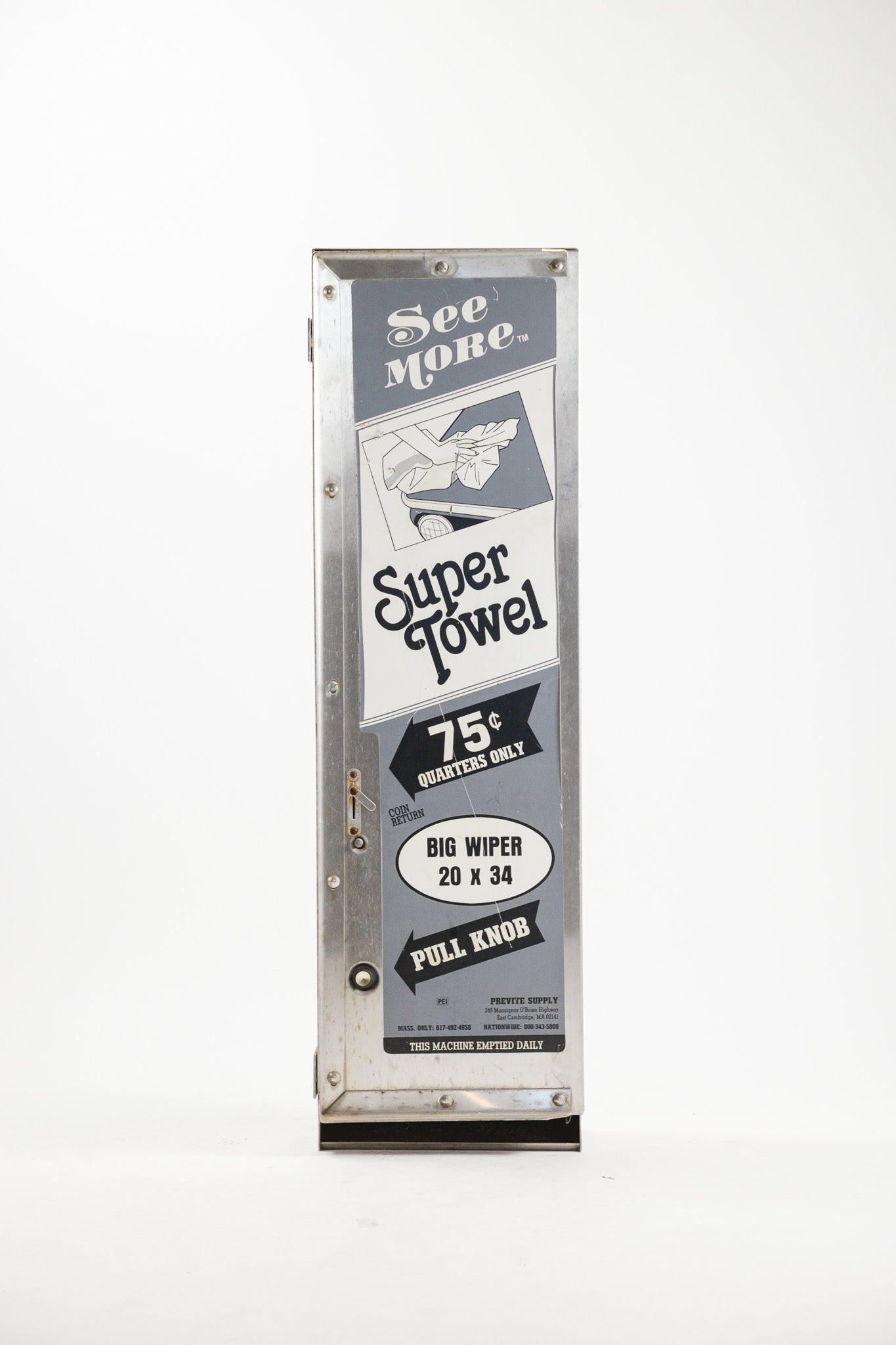 Vintage Towel Vending Machine "See More Super Towel" / ヴィンテージ タオル自動販売機 "シーモア スーパータオル"