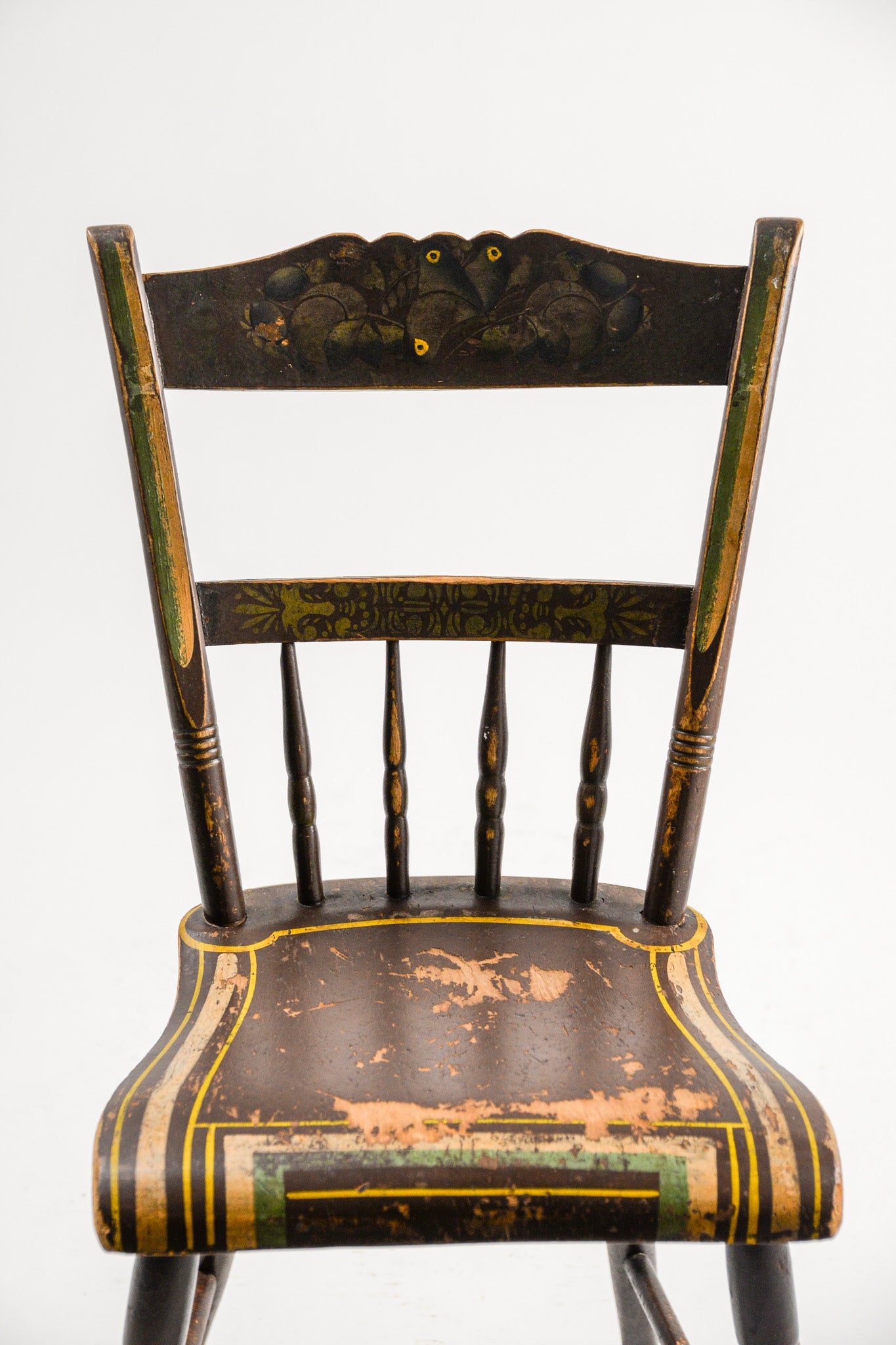 Antique Hand-Painted Spindle Chair / アンティーク ハンドペイント スピンドルチェア