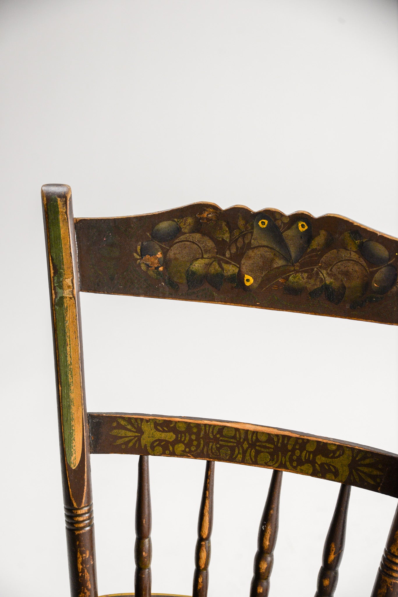 Antique Hand-Painted Spindle Chair / アンティーク ハンドペイント スピンドルチェア