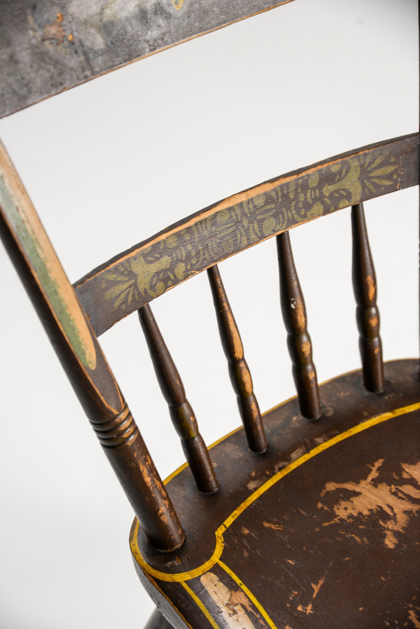 Antique Hand-Painted Spindle Chair / アンティーク ハンドペイント スピンドルチェア
