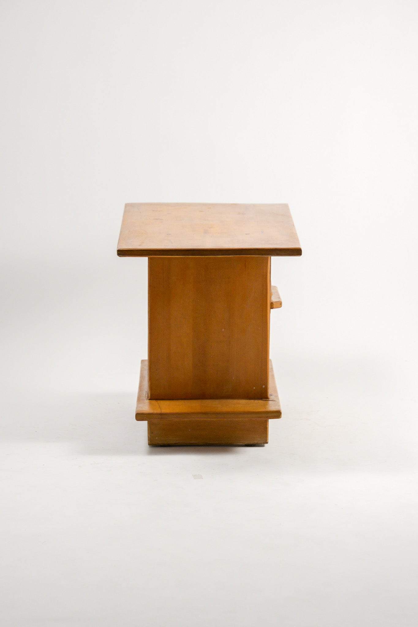 Wooden Side Table with Cabinet / 収納付きサイドテーブル