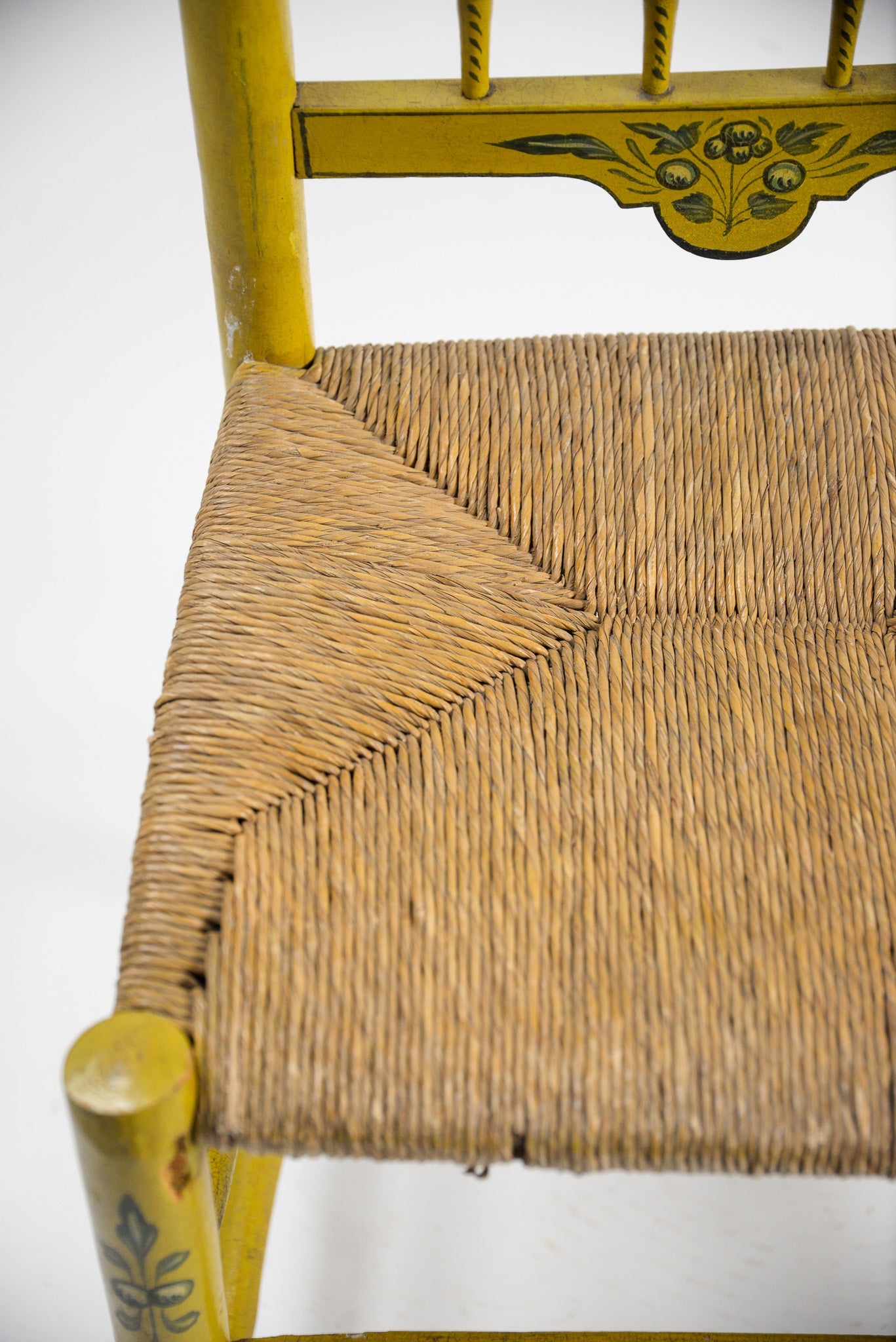 Bird Painted Chair / 鳥のペイントチェア (イエロー)
