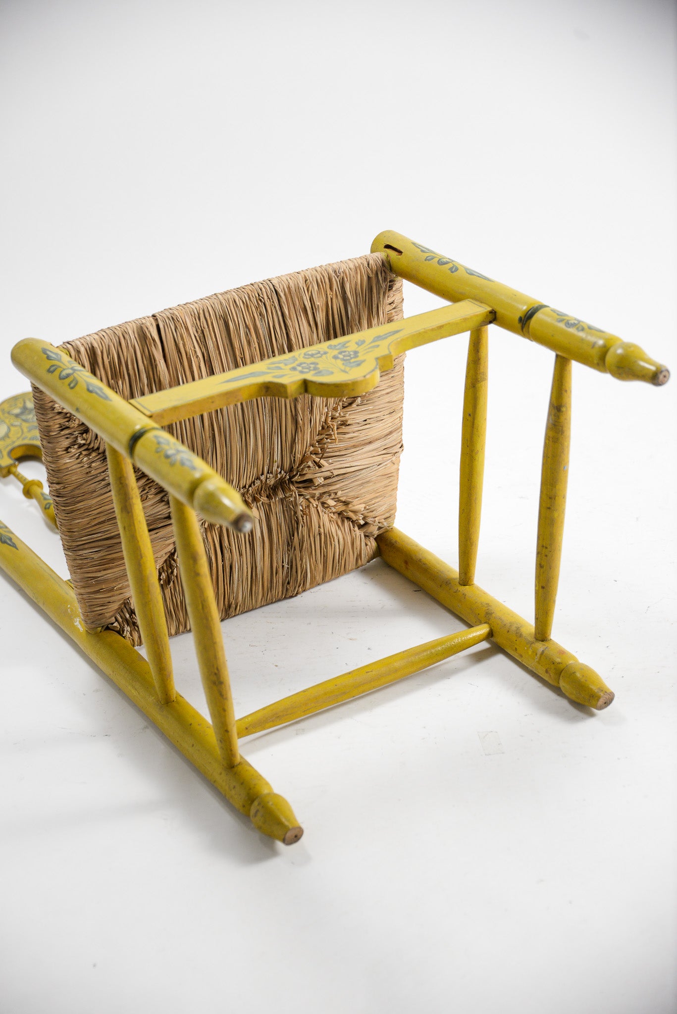 Bird Painted Chair / 鳥のペイントチェア (イエロー)