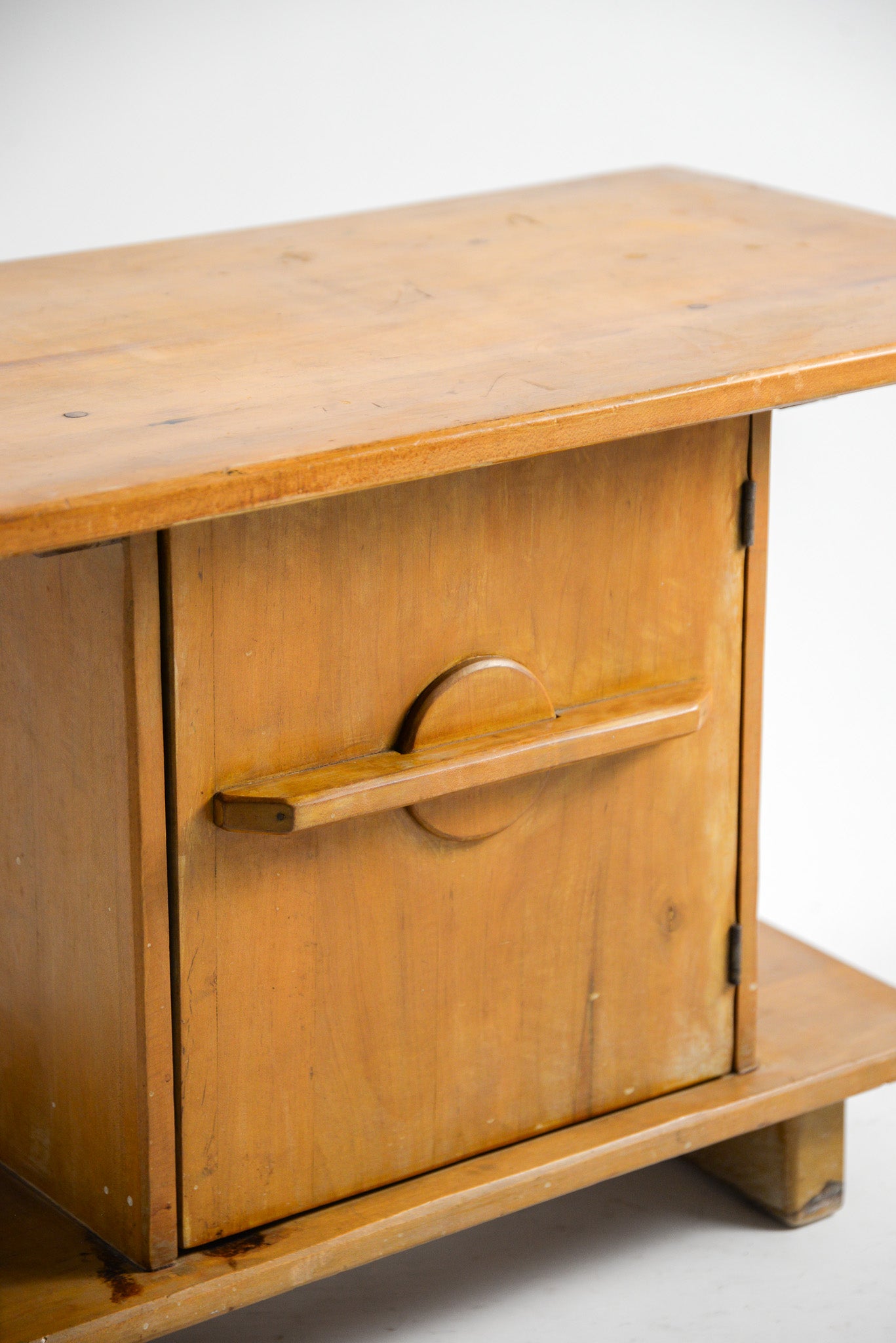 Wooden Side Table with Cabinet / 収納付きサイドテーブル