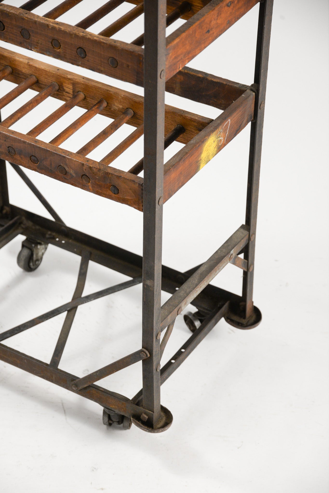 Vintage Wood &amp; Iron Shoes Rack / ヴィンテージ ウッド&アイアン シューズラック