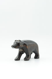 Wood Carved Bear Black / 木彫りのクマ（黒）
