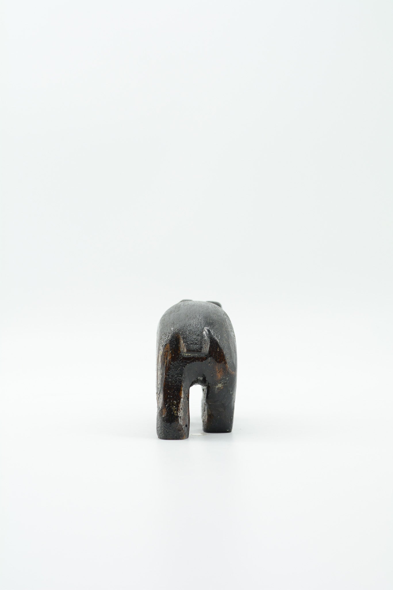 Wood Carved Bear Black / 木彫りのクマ（黒）