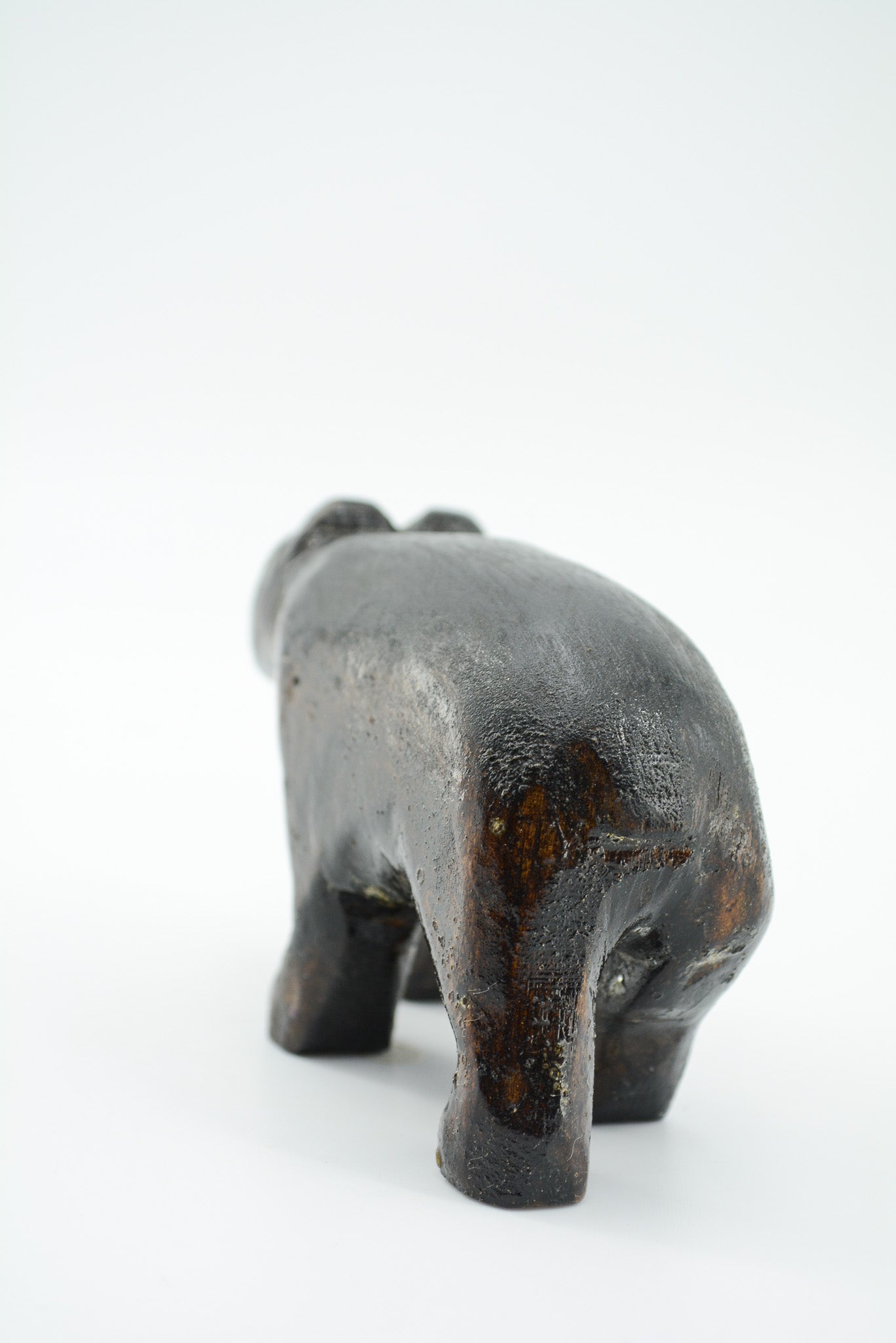 Wood Carved Bear Black / 木彫りのクマ（黒）