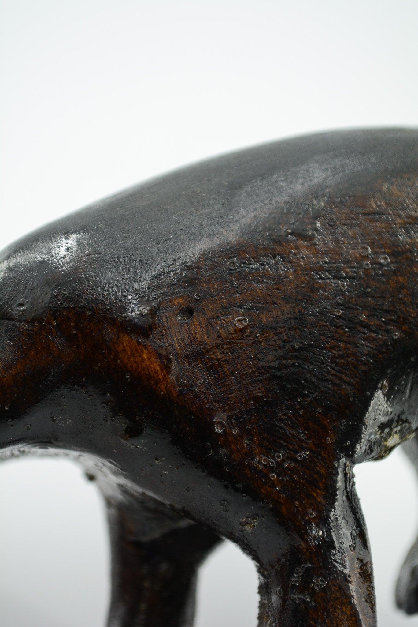Wood Carved Bear Black / 木彫りのクマ（黒）