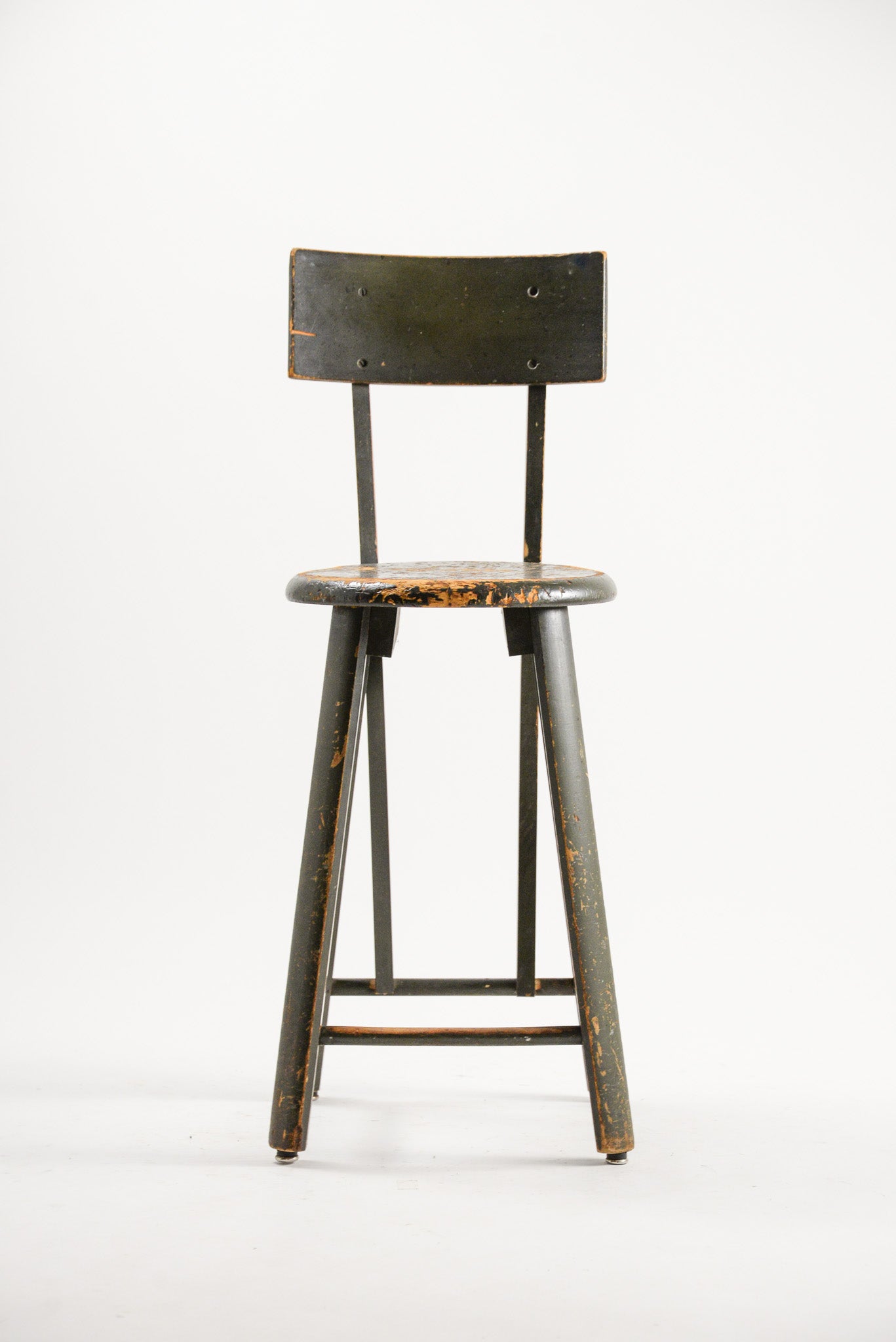 Vintage Wooden High Stool / ヴィンテージ 木製ハイスツール