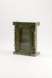 Green Wooden Glass Case / ガラスケース 緑木製