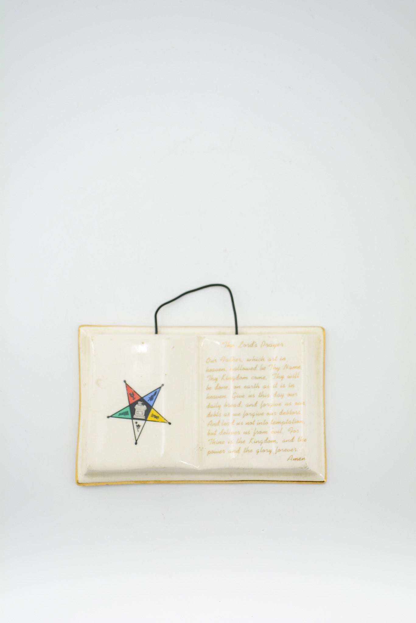 Order of the Eastern Star Ceramic Wall Hanging / イースタンスター 陶器壁掛け
