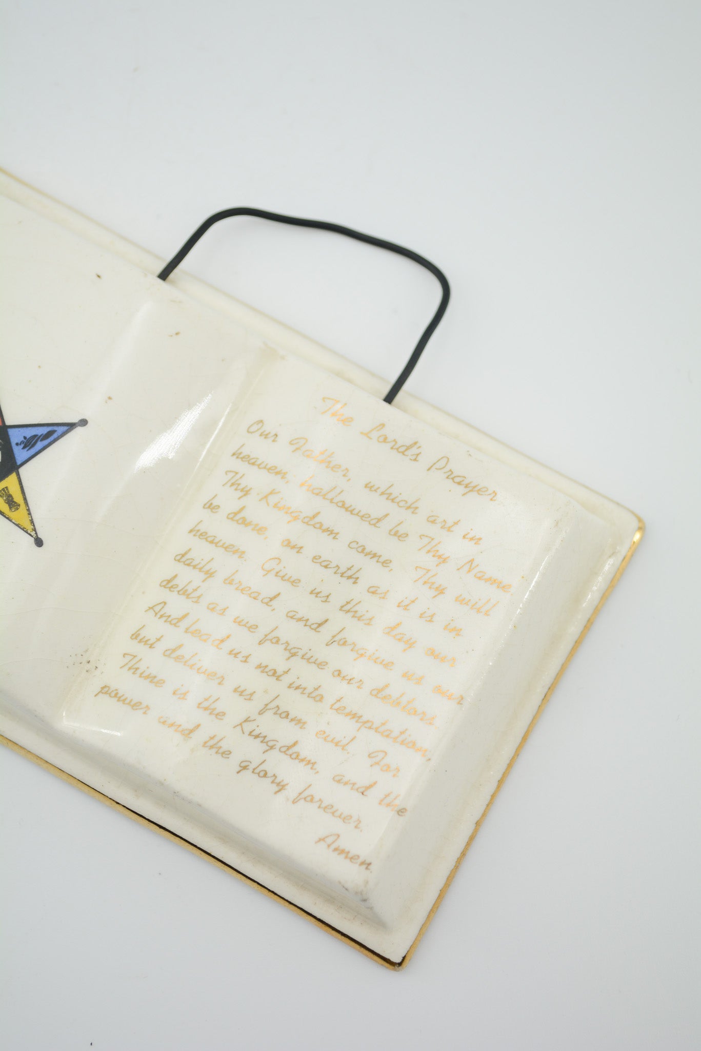 Order of the Eastern Star Ceramic Wall Hanging / イースタンスター 陶器壁掛け
