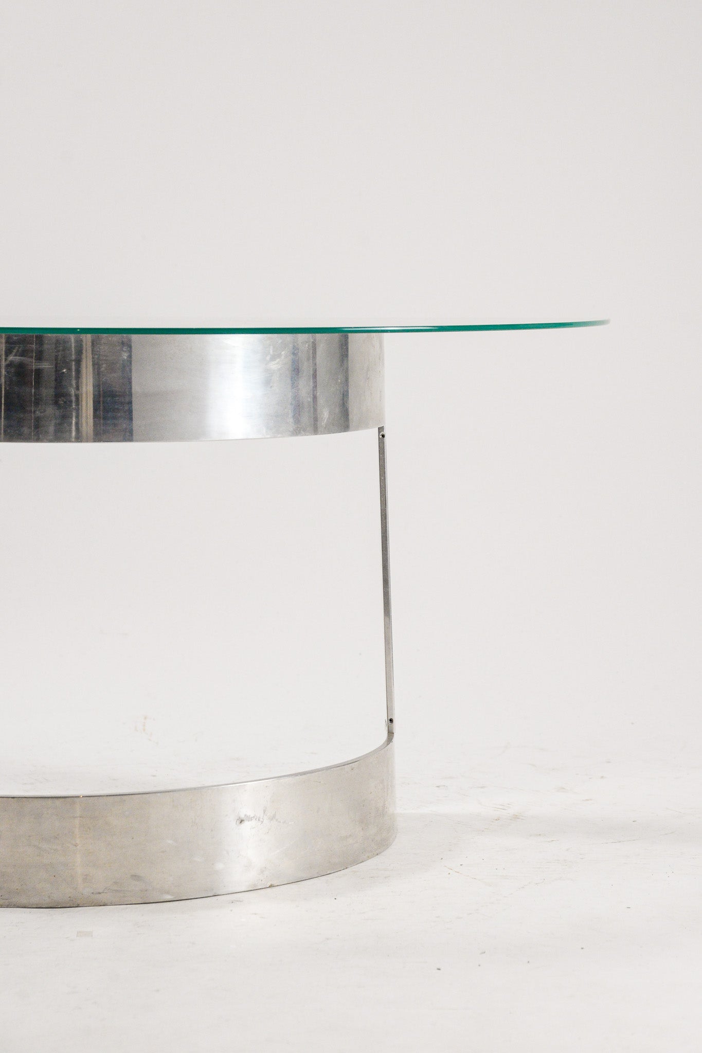 Semicircle Glass Top Table / 半円ガラストップテーブル