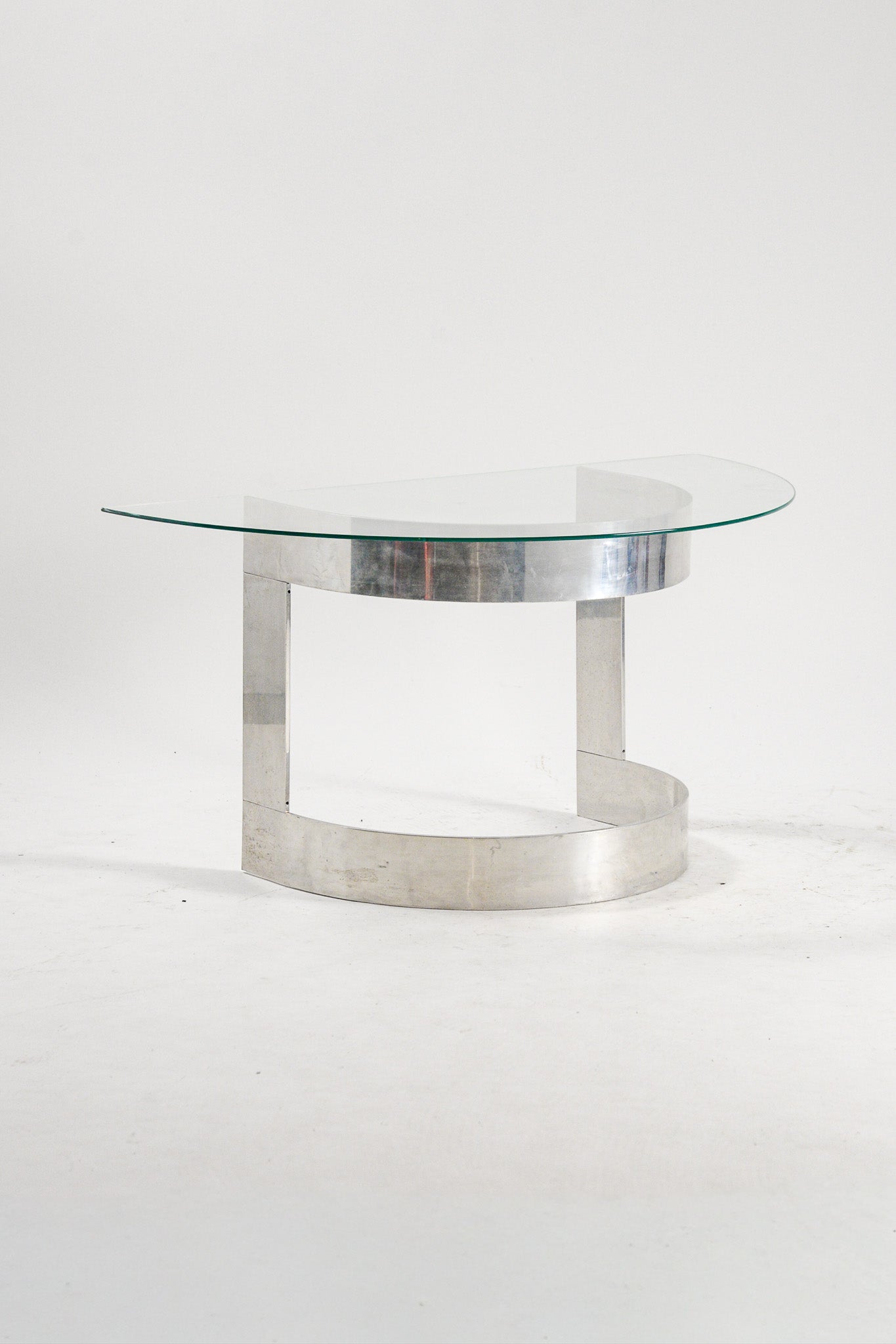 Semicircle Glass Top Table / 半円ガラストップテーブル