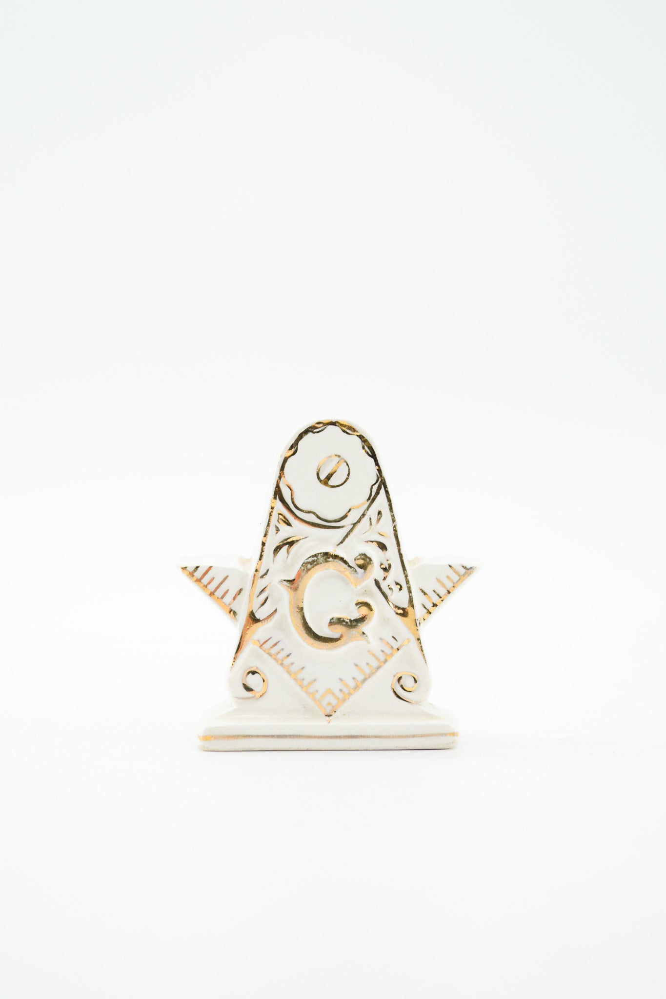 Masonic Porcelain Salt Shaker / フリーメイソン 陶器製 ソルトシェーカー