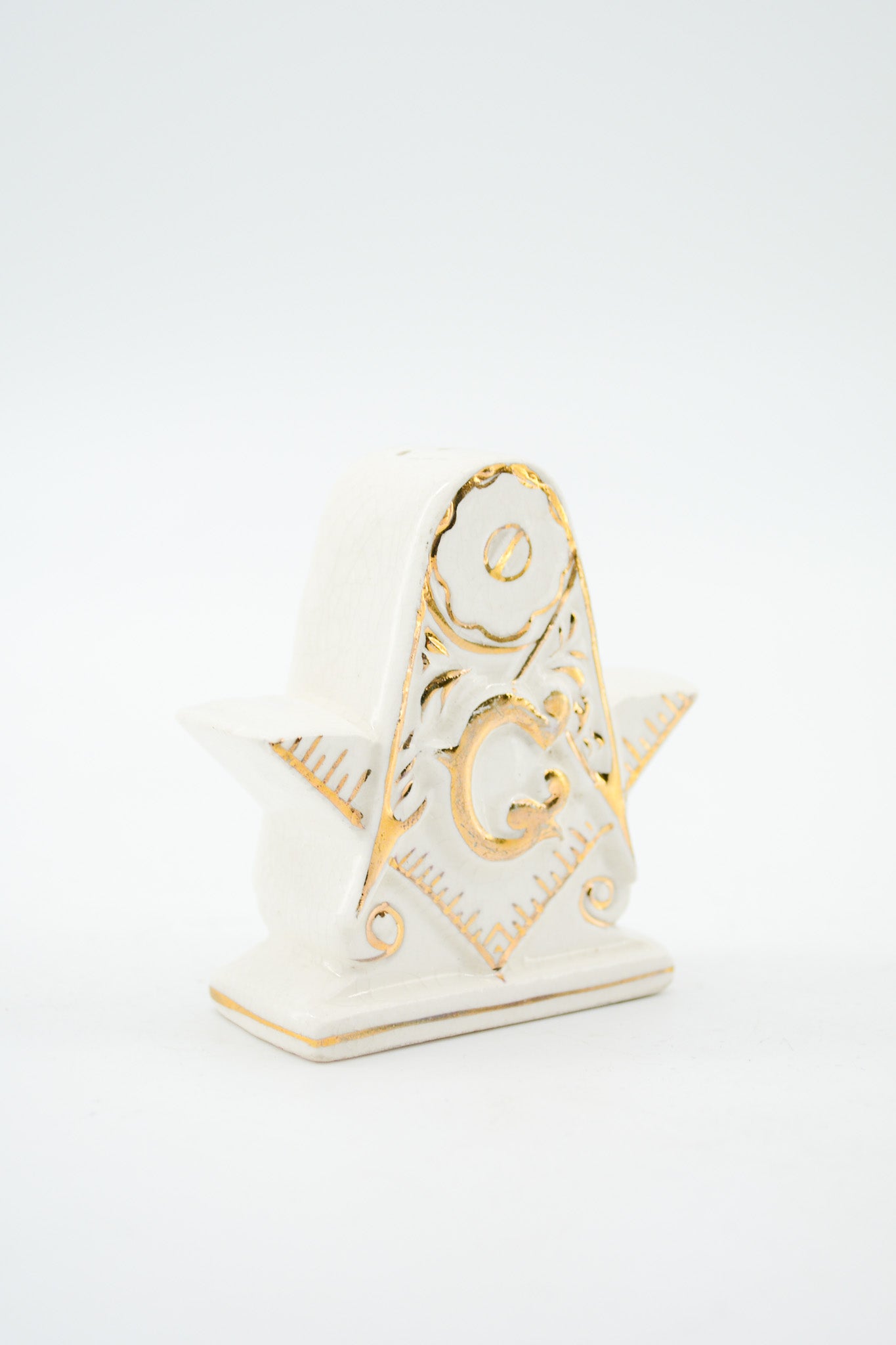 Masonic Porcelain Salt Shaker / フリーメイソン 陶器製 ソルトシェーカー