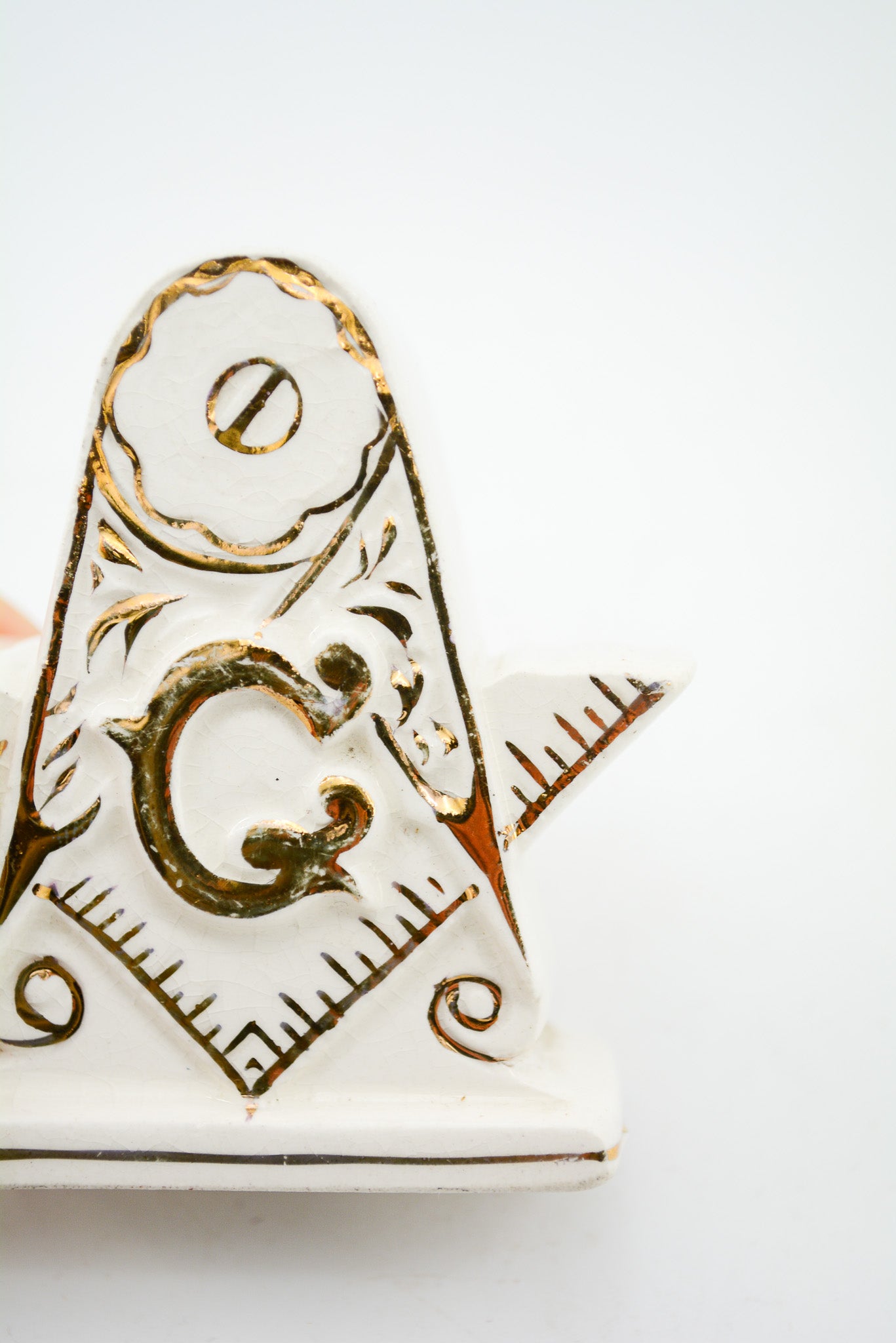 Masonic Porcelain Salt Shaker / フリーメイソン 陶器製 ソルトシェーカー