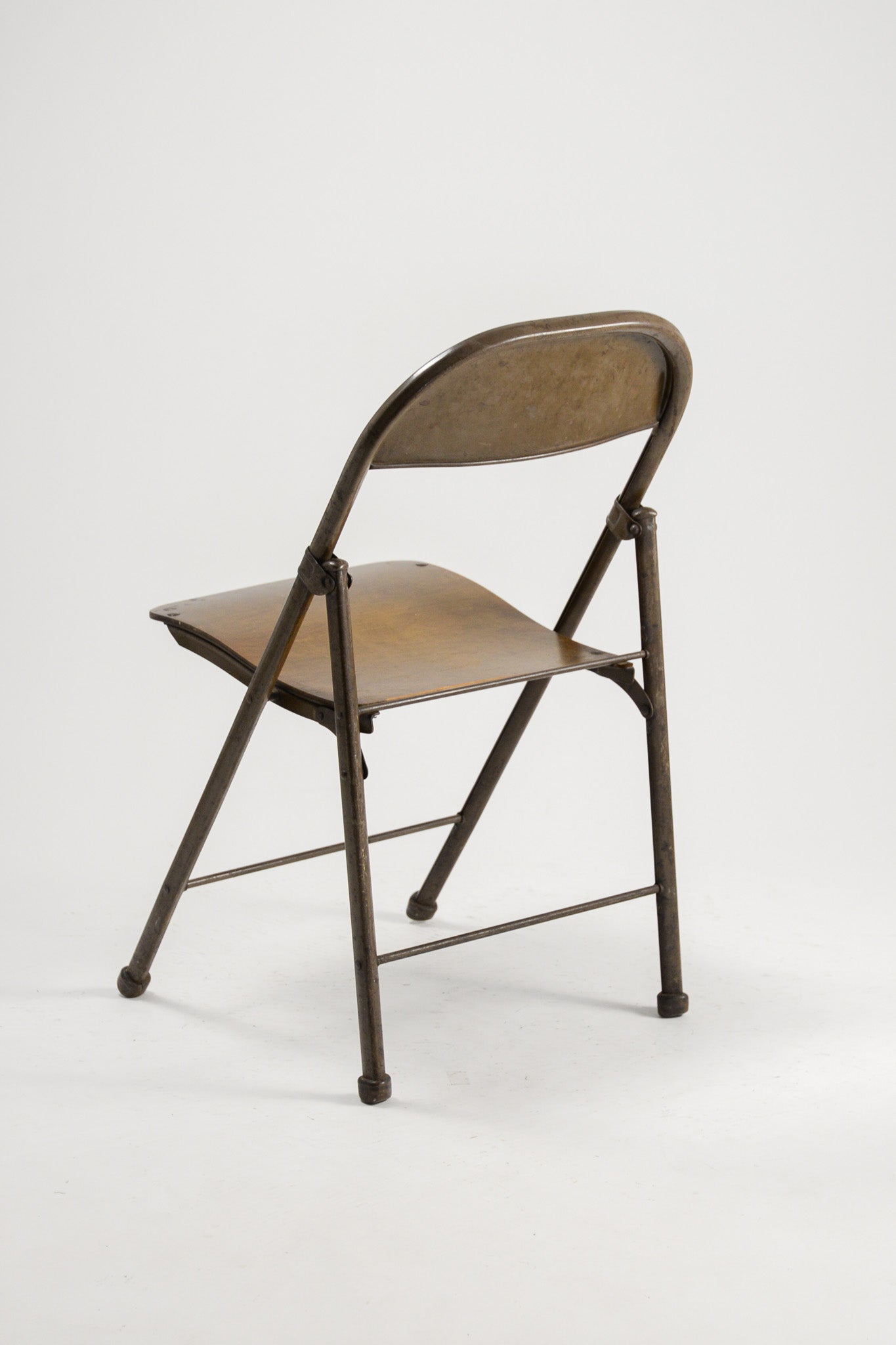 Folding Chair with Wood Seat & Metal Frame / 木座面×メタル 折りたたみイス