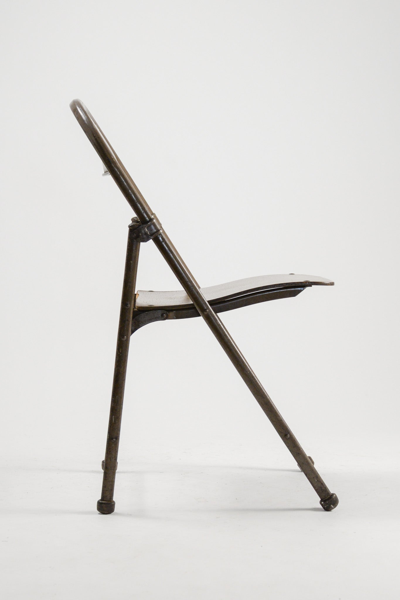Folding Chair with Wood Seat & Metal Frame / 木座面×メタル 折りたたみイス