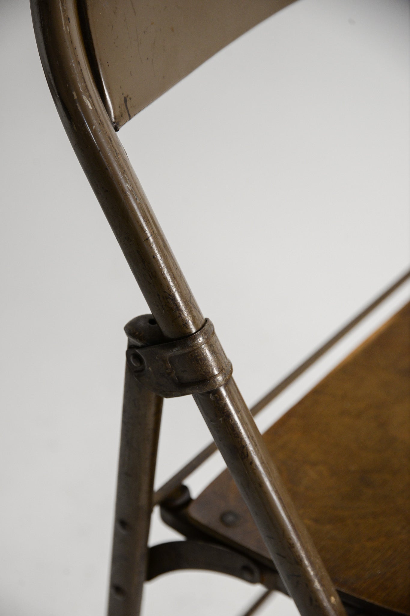 Folding Chair with Wood Seat & Metal Frame / 木座面×メタル 折りたたみイス