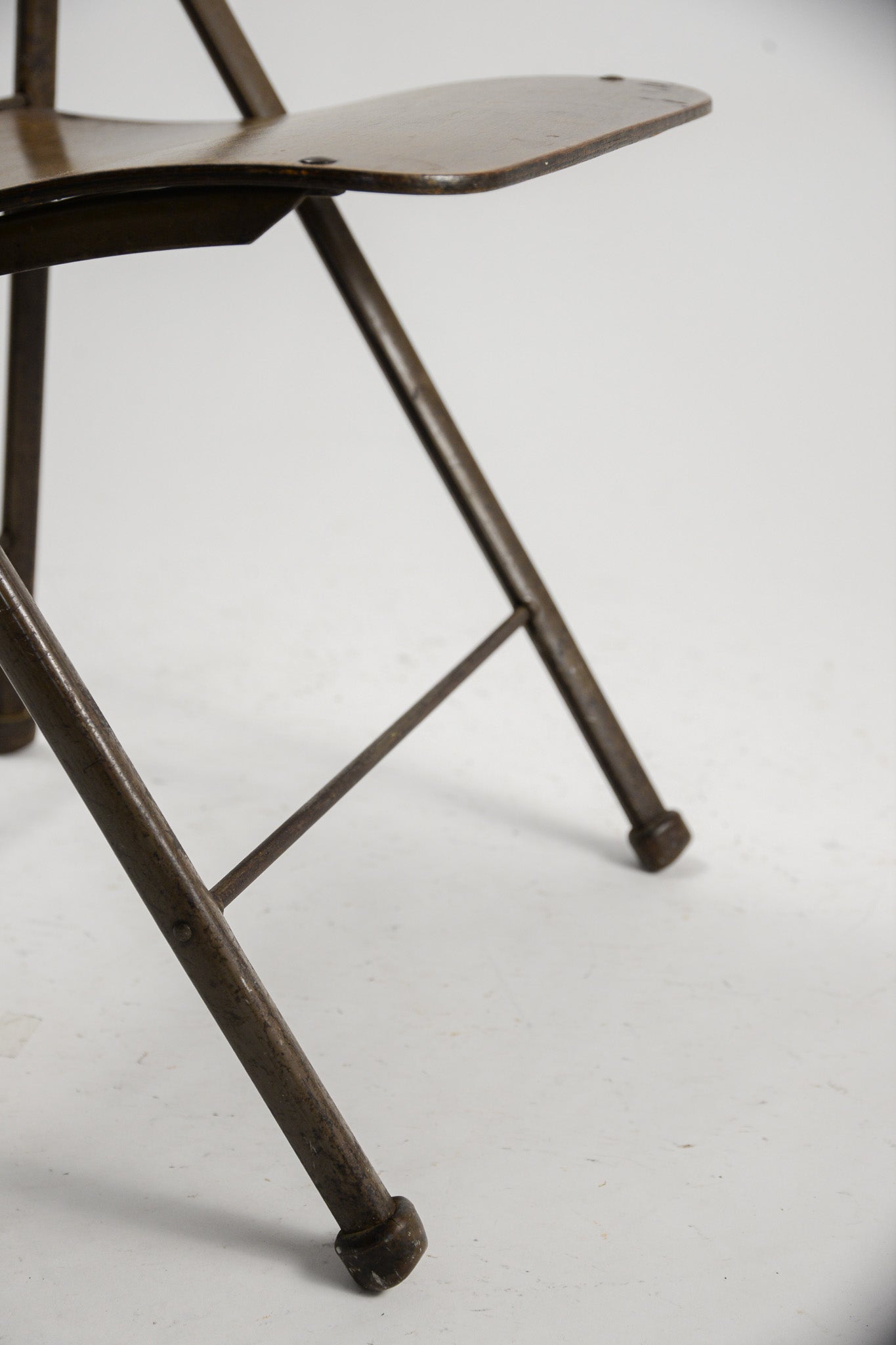 Folding Chair with Wood Seat & Metal Frame / 木座面×メタル 折りたたみイス