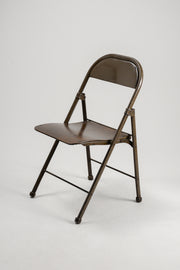 Folding Chair with Wood Seat &amp; Metal Frame / 木座面×メタル 折りたたみイス