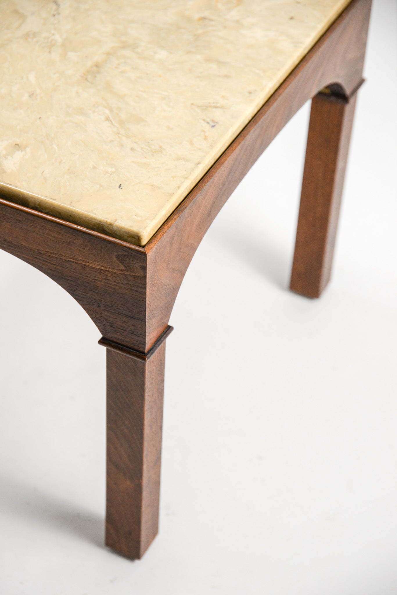 Square Table with Marble Top by John Keal for Brown Saltman/ 大理石天板スクエアテーブル