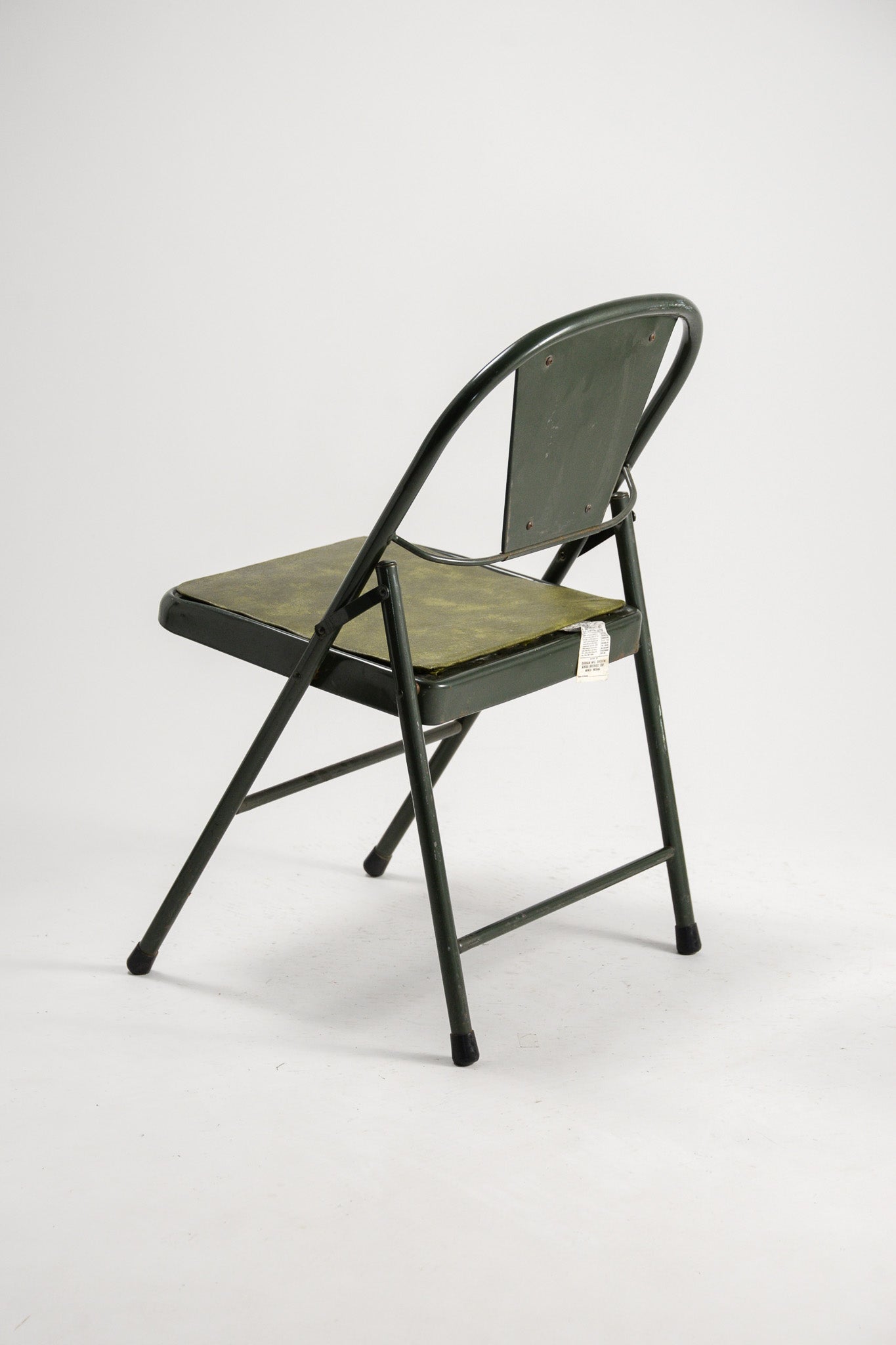 Green Fabric Folding Chair / 緑ファブリック 折りたたみイス