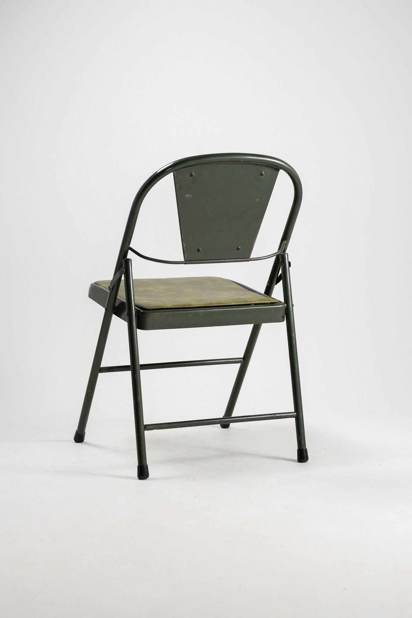 Green Fabric Folding Chair / 緑ファブリック 折りたたみイス