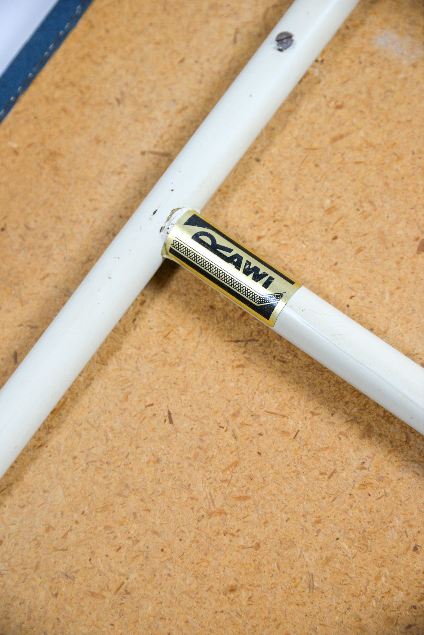 Triangular Coffee Table with Blue Top / 三角形テーブル ブルー天板