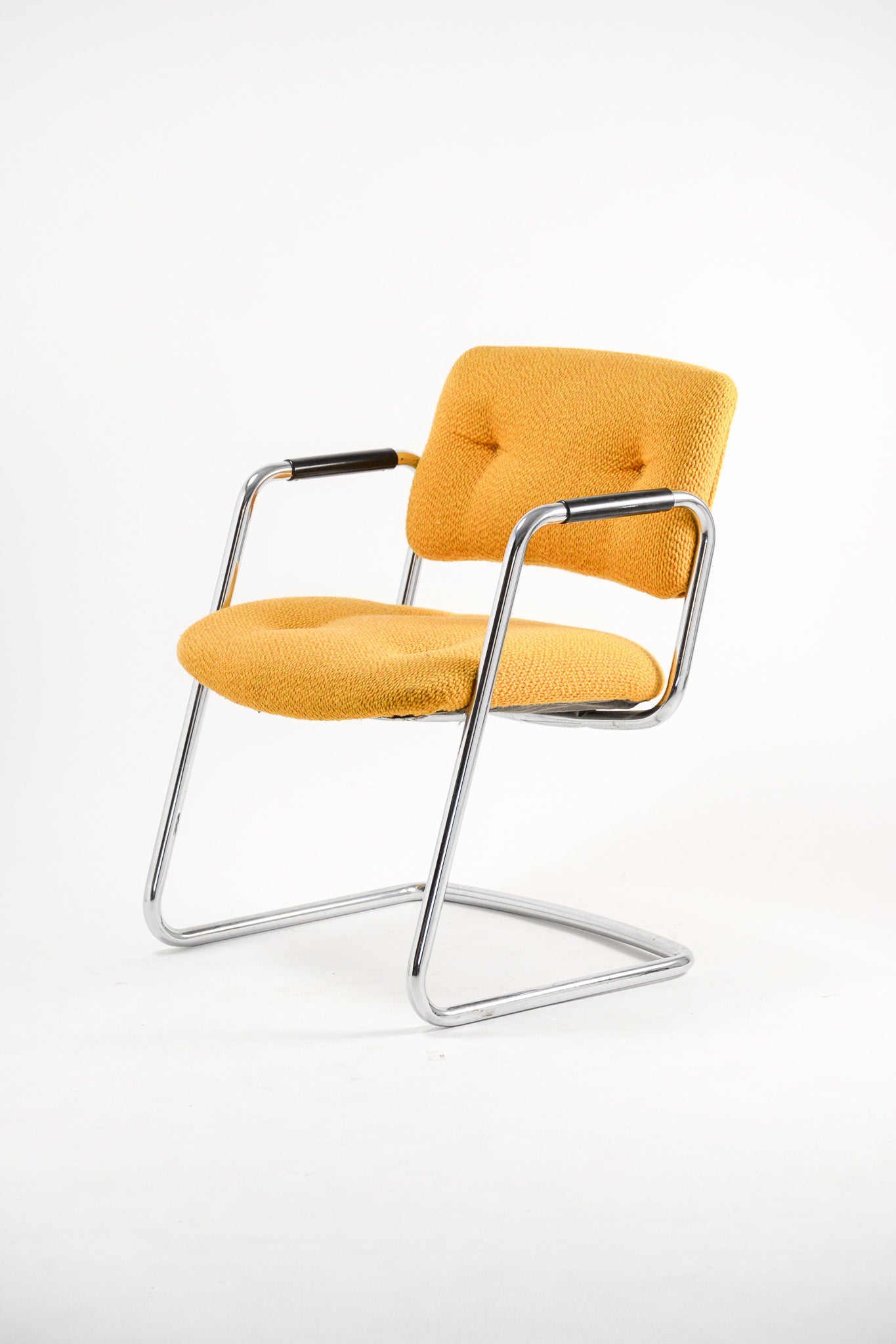 Yellow Fabric Armchair / イエローファブリックアームチェア