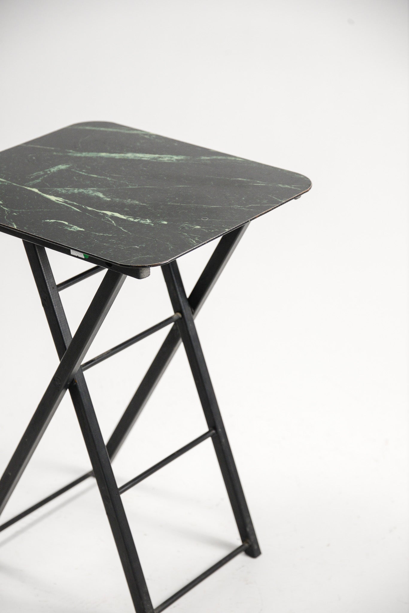 Folding Side Table Green & Black / 折りたたみ サイドテーブル (グリーン & 黒天板)