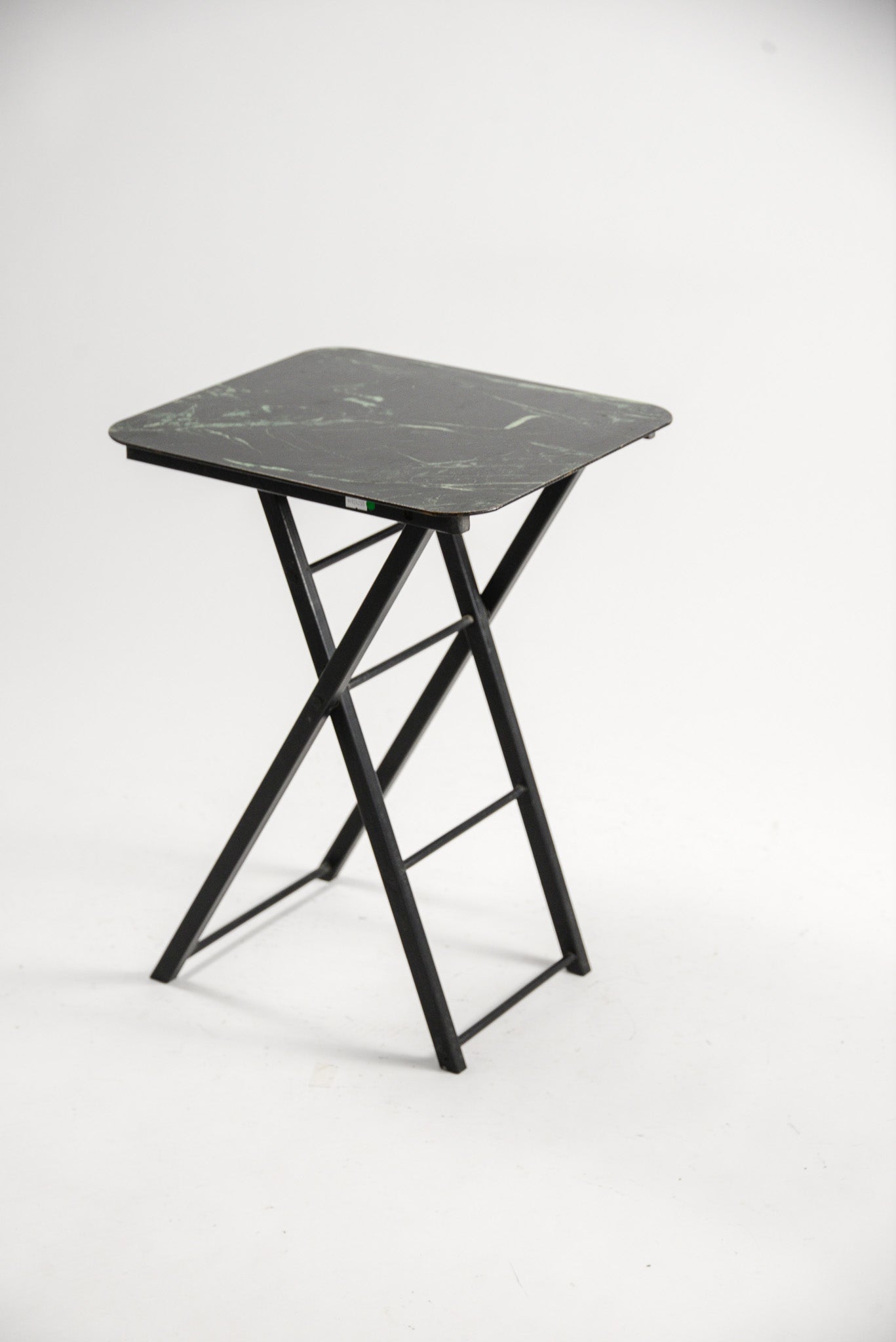 Folding Side Table Green & Black / 折りたたみ サイドテーブル (グリーン & 黒天板)