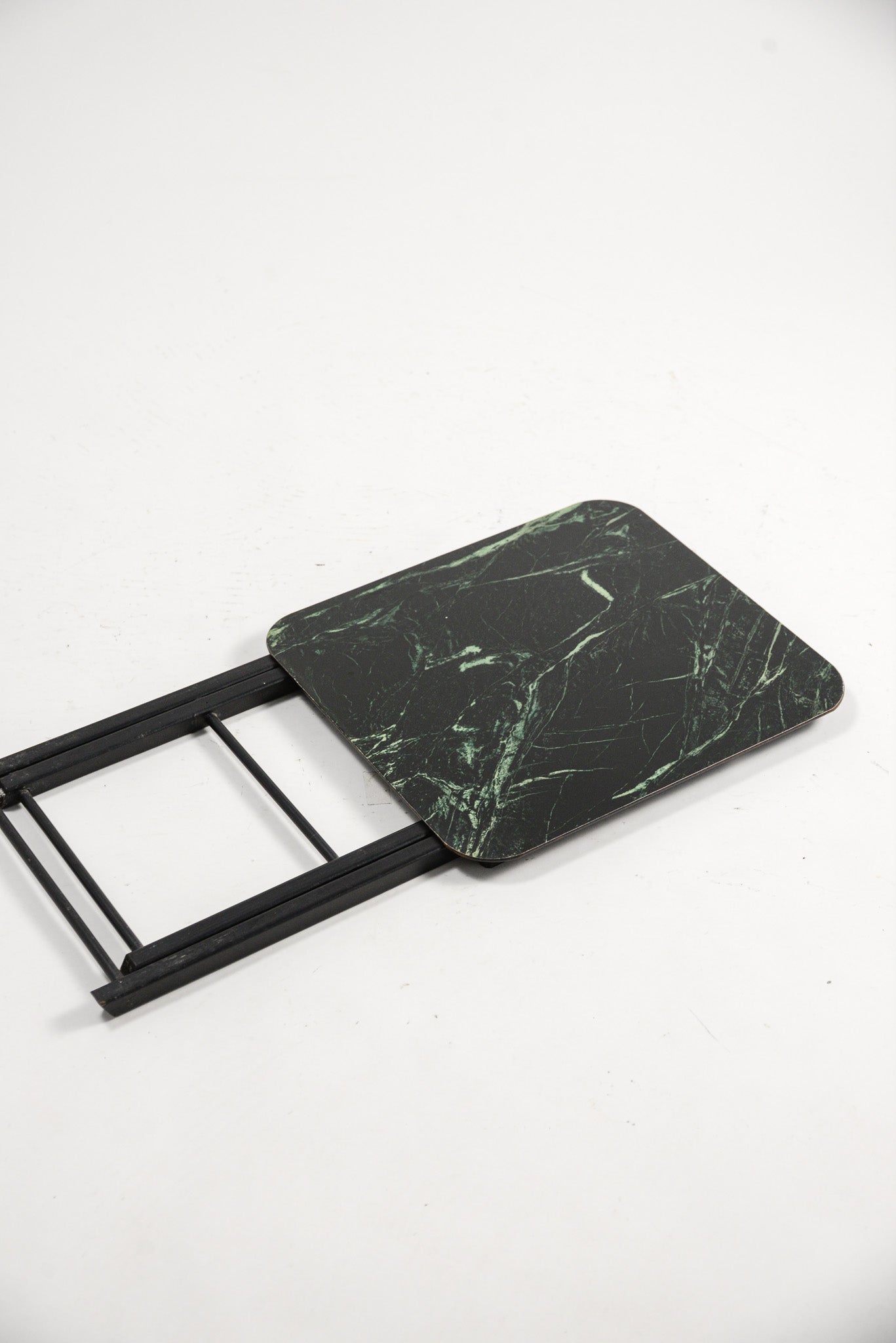 Folding Side Table Green & Black / 折りたたみ サイドテーブル (グリーン & 黒天板)