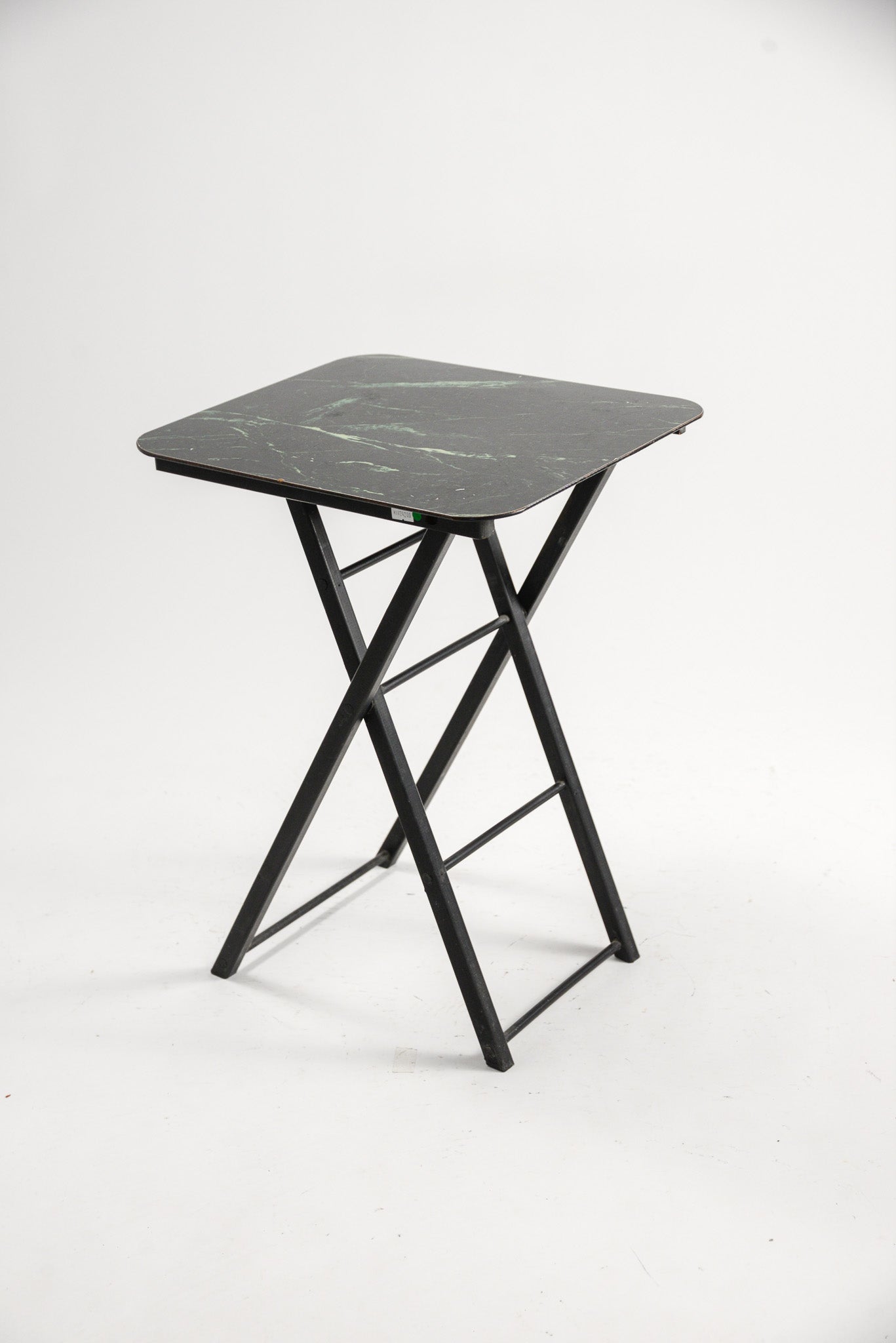 Folding Side Table Green & Black / 折りたたみ サイドテーブル (グリーン & 黒天板)