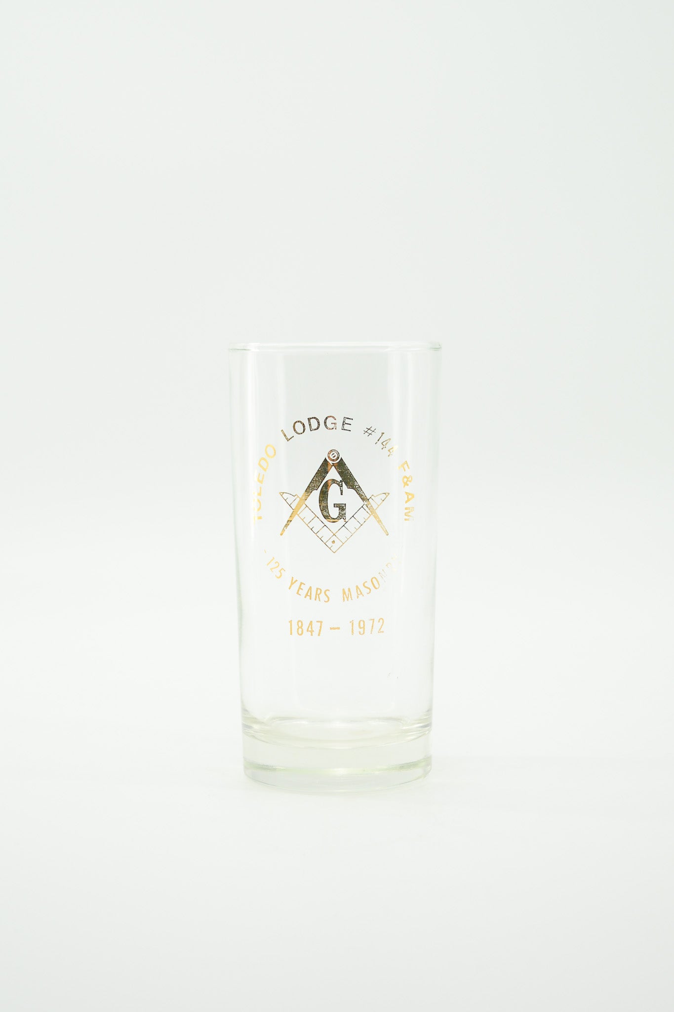Toledo Lodge Freemasonry 125th Anniversary Glass / トレド・ロッジ フリーメイソン 125周年記念グラス