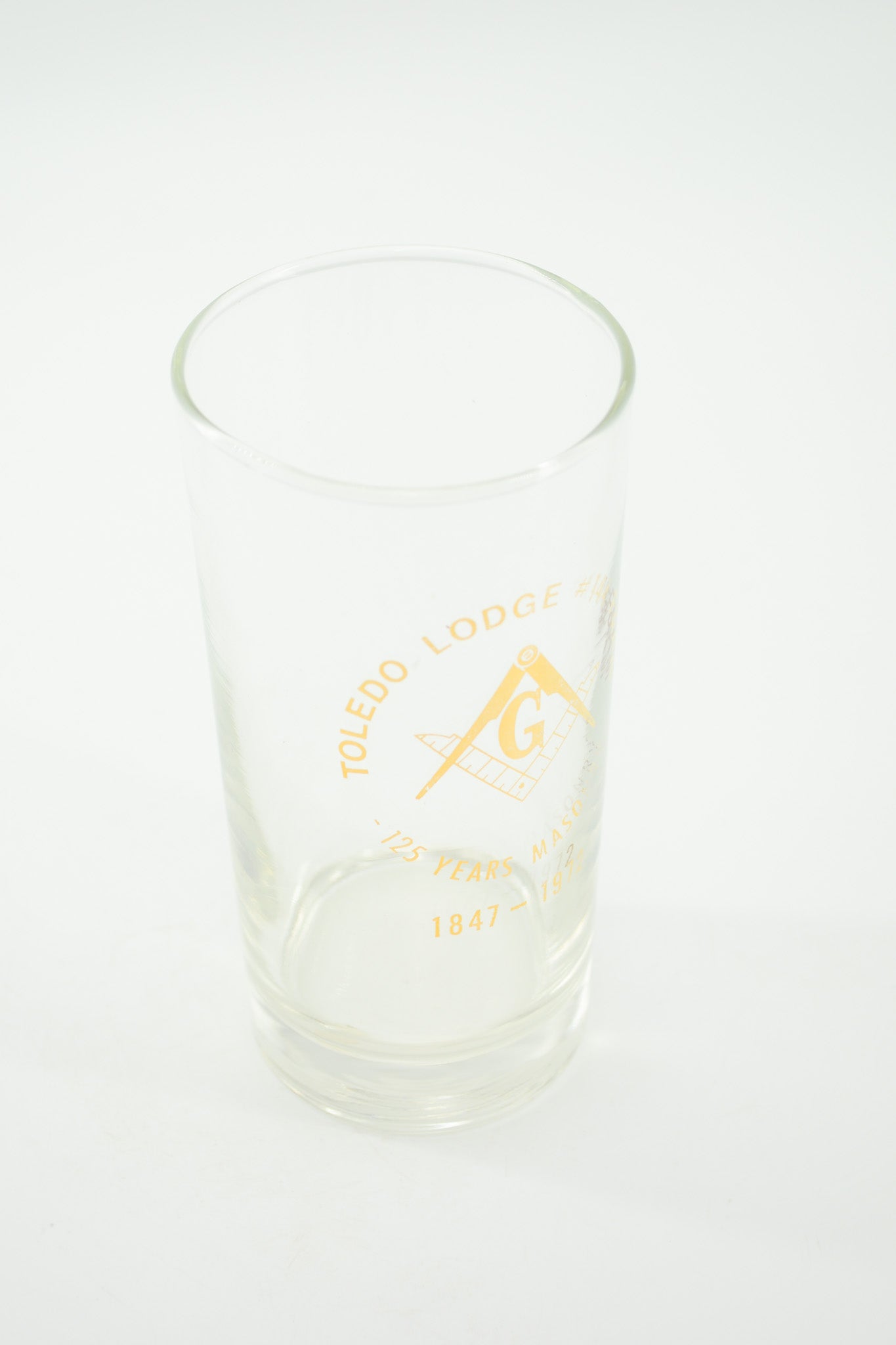 Toledo Lodge Freemasonry 125th Anniversary Glass / トレド・ロッジ フリーメイソン 125周年記念グラス