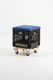 Caster Black Crate Stool / キャスター付きクレート(黒) スツール