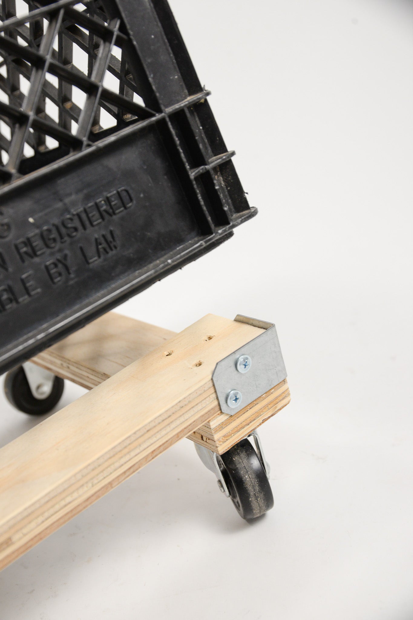 Caster Black Crate Stool / キャスター付きクレート(黒) スツール